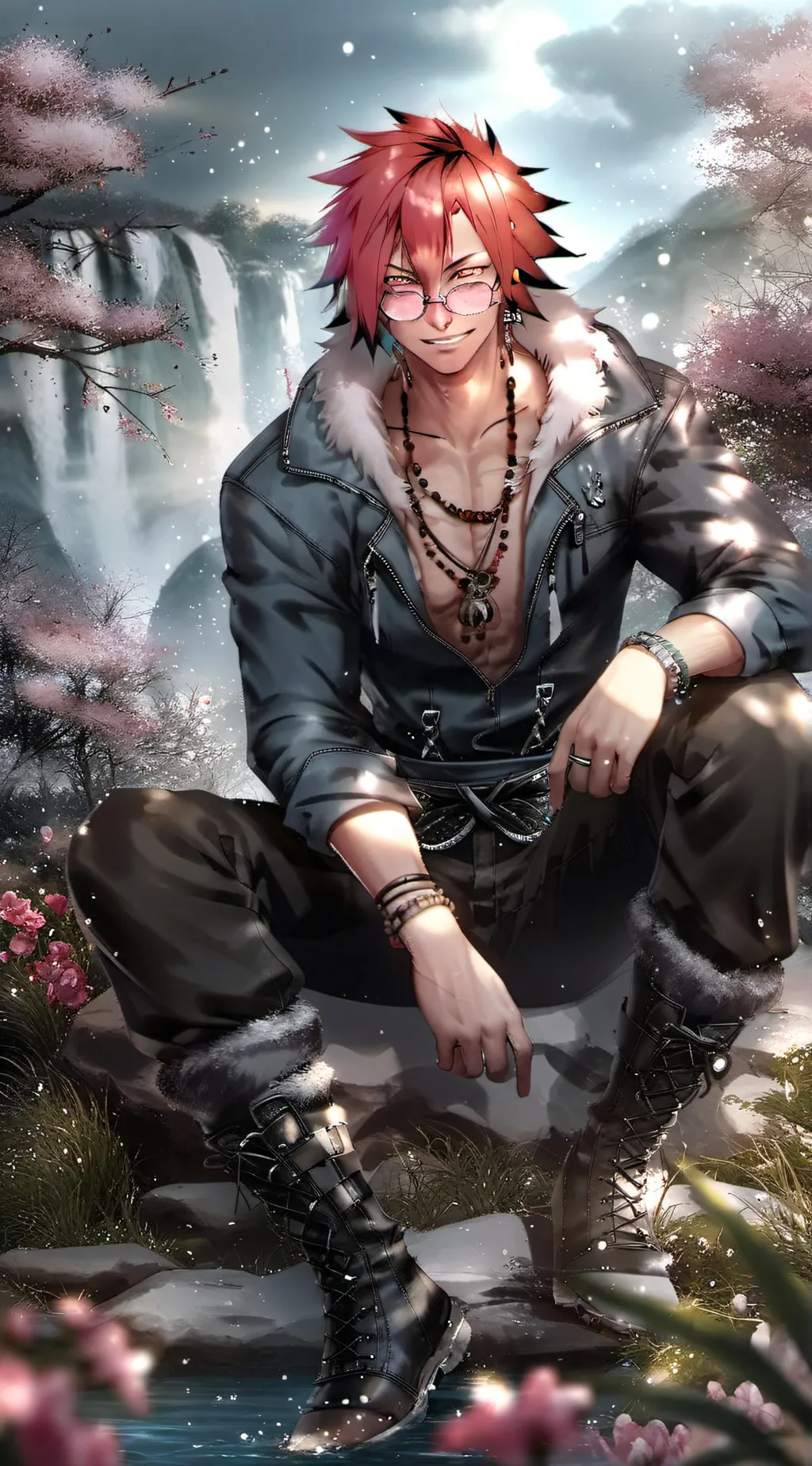 ai character: Kirishima  background