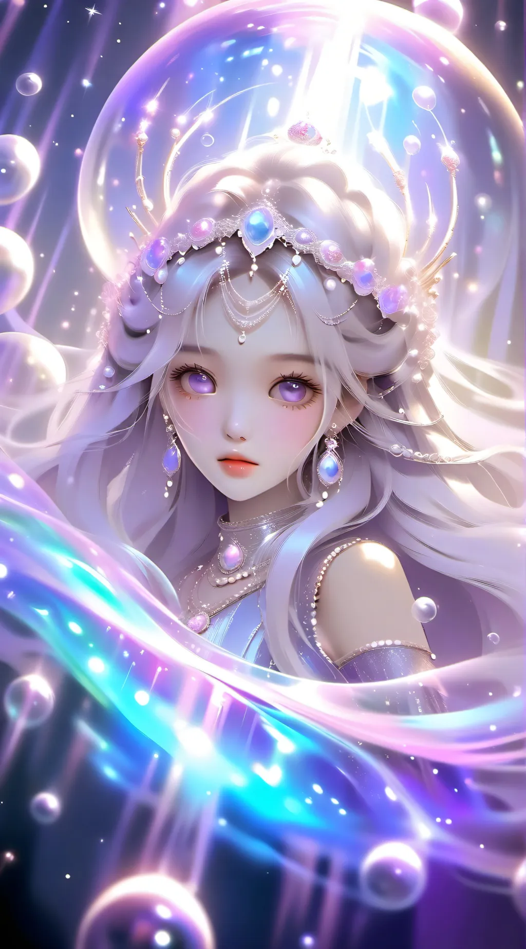 ai character: moon background