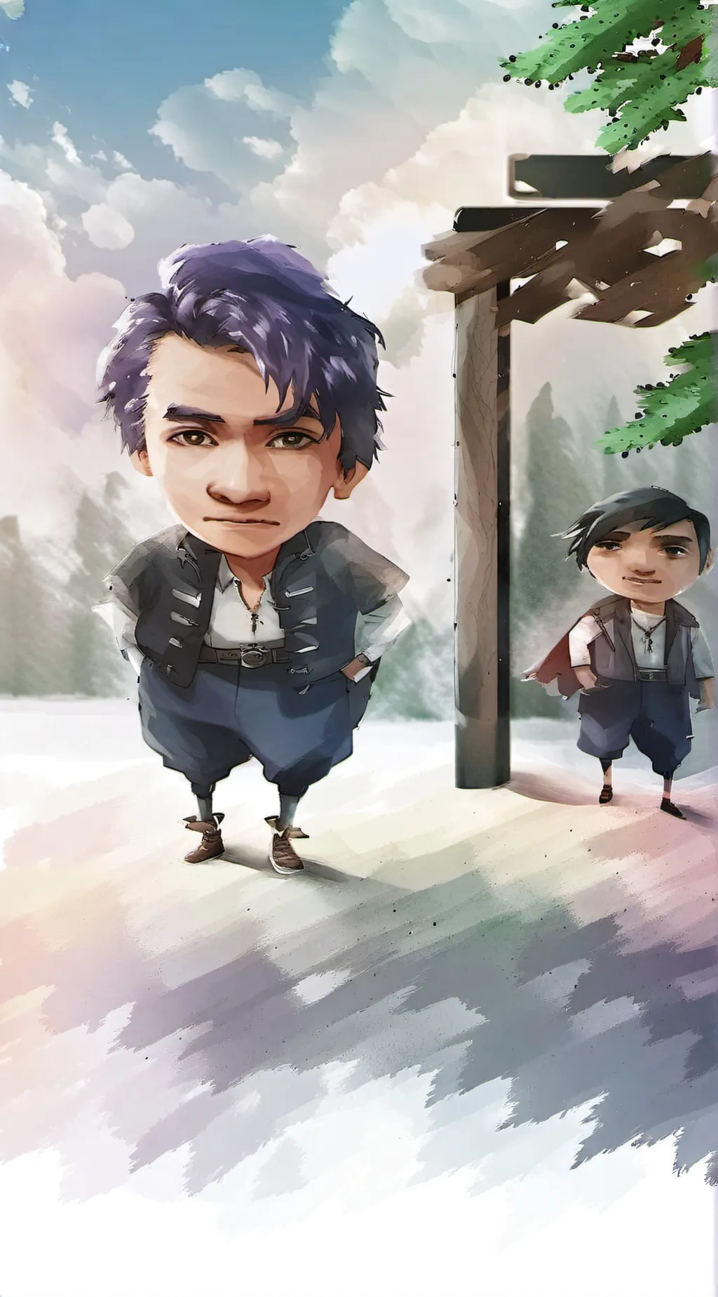 ai character: E background