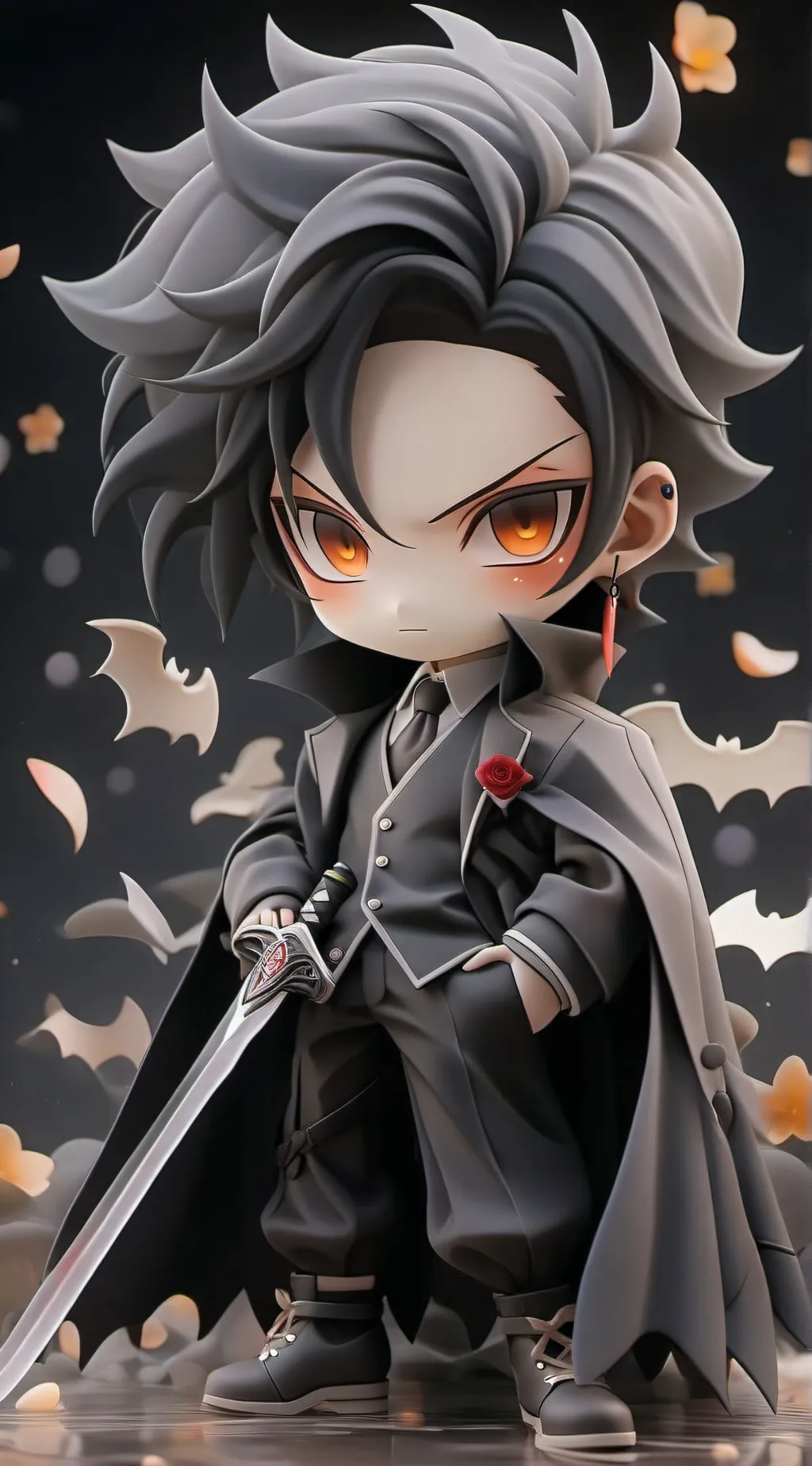 ai character: Vampire Sasuke ♡◇ background