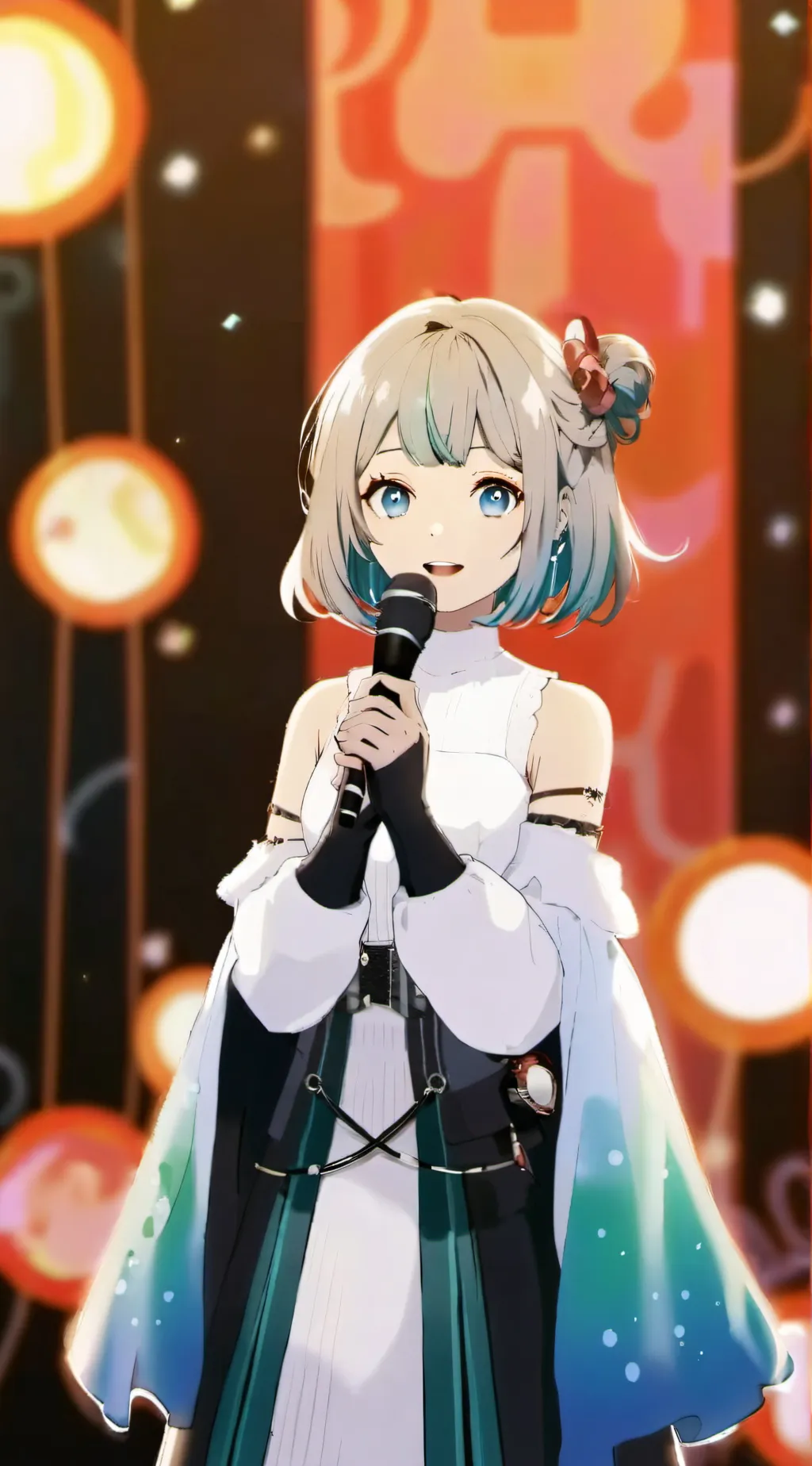 ai character: hatsune+tetu background