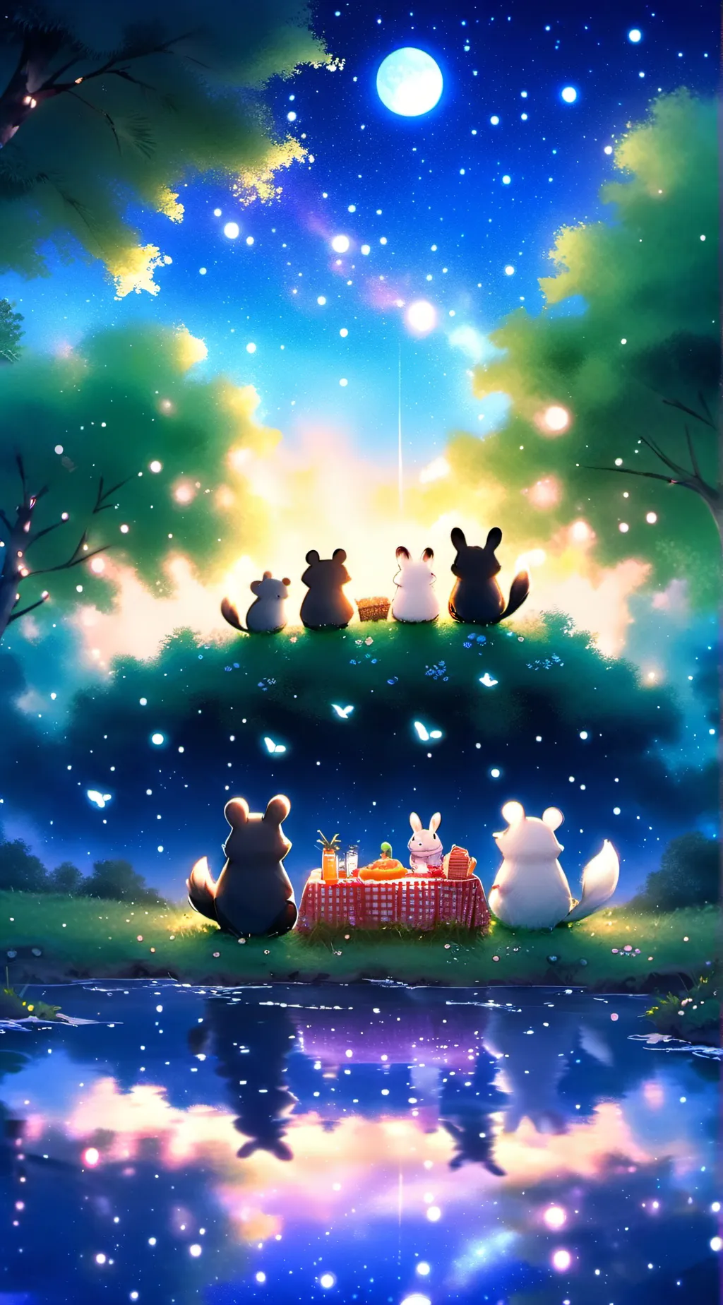 ai character: picnic  background