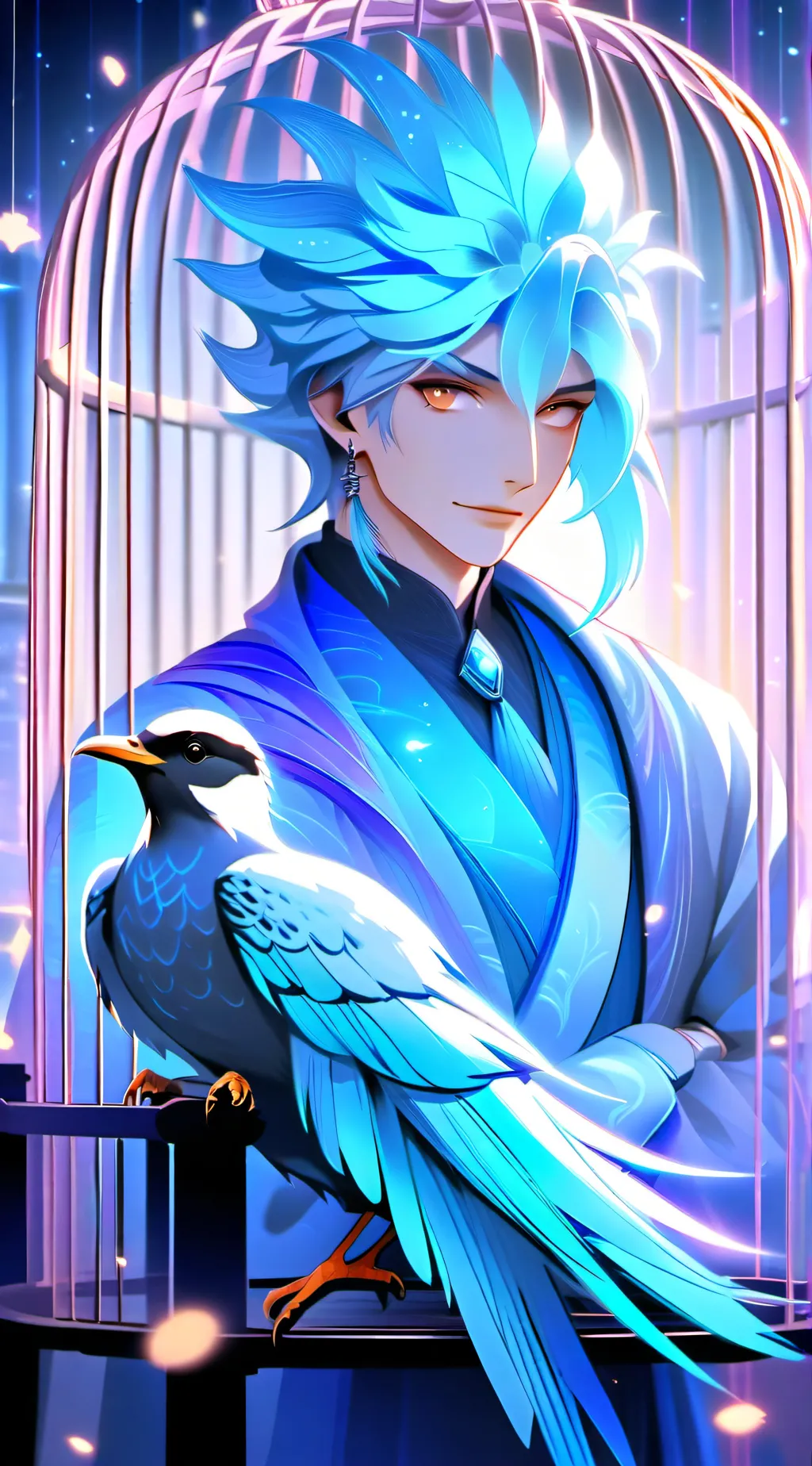 ai character: ice background