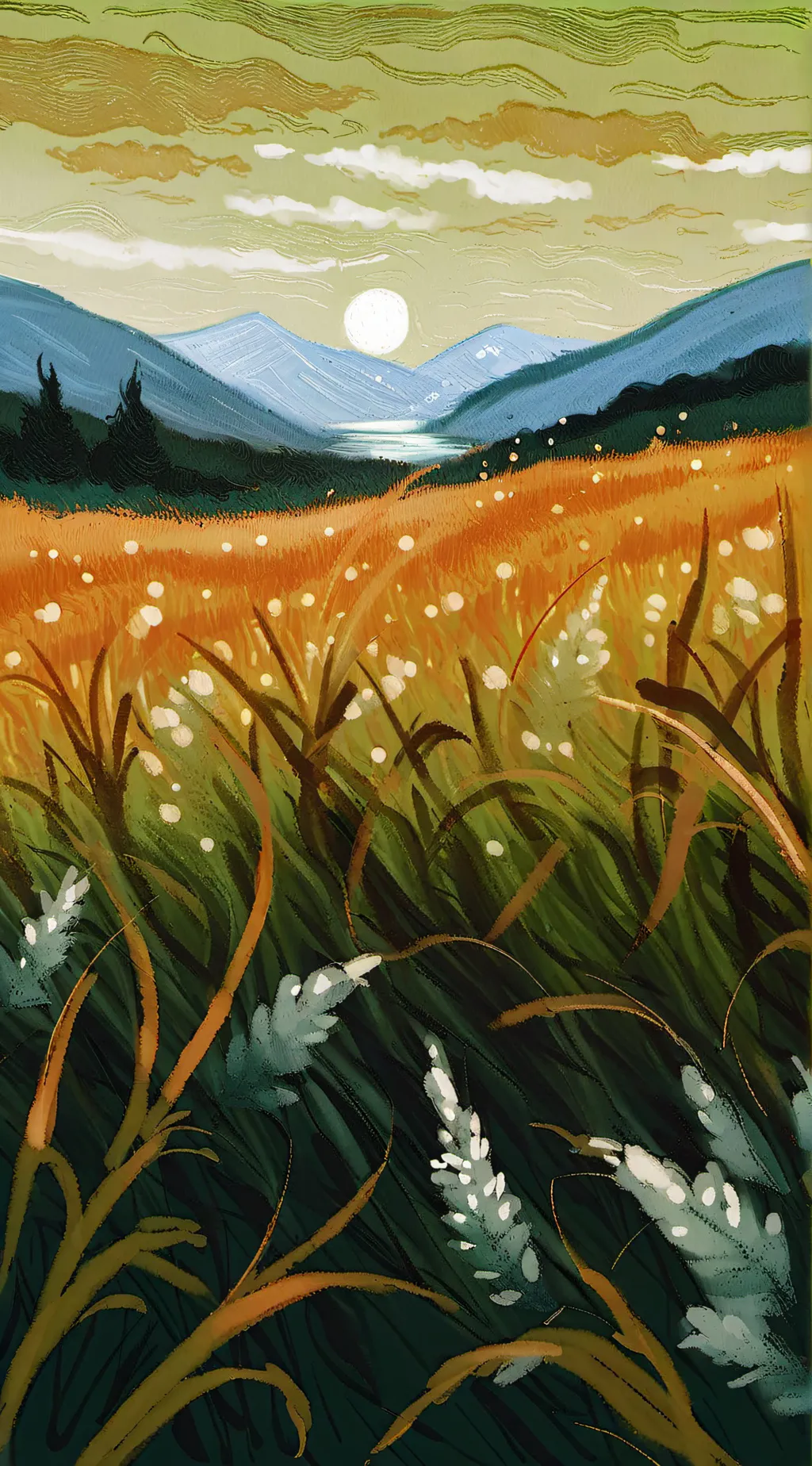 ai character: Grass background