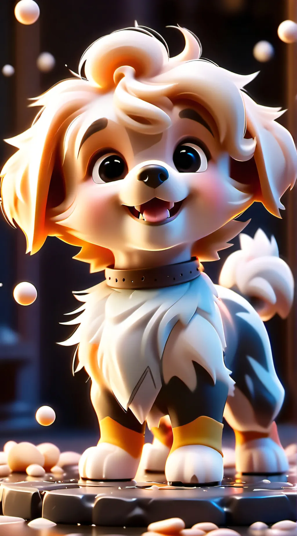 ai character: Fluffy  background