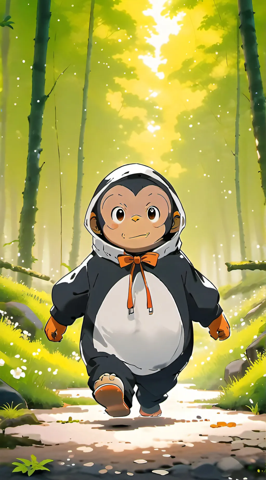 ai character: penguin vr background