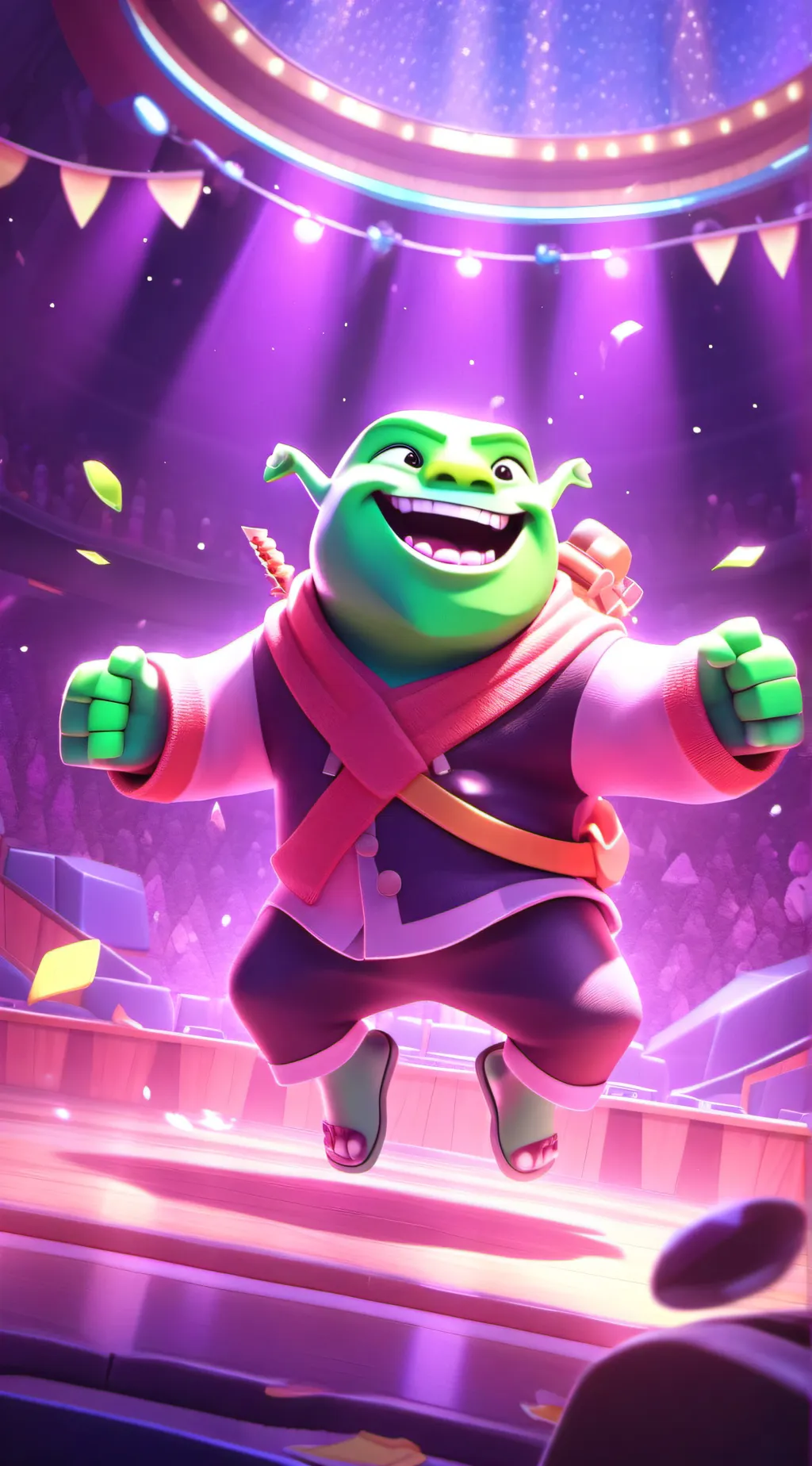 ai character: SHERK THE BADDIE 💅 background