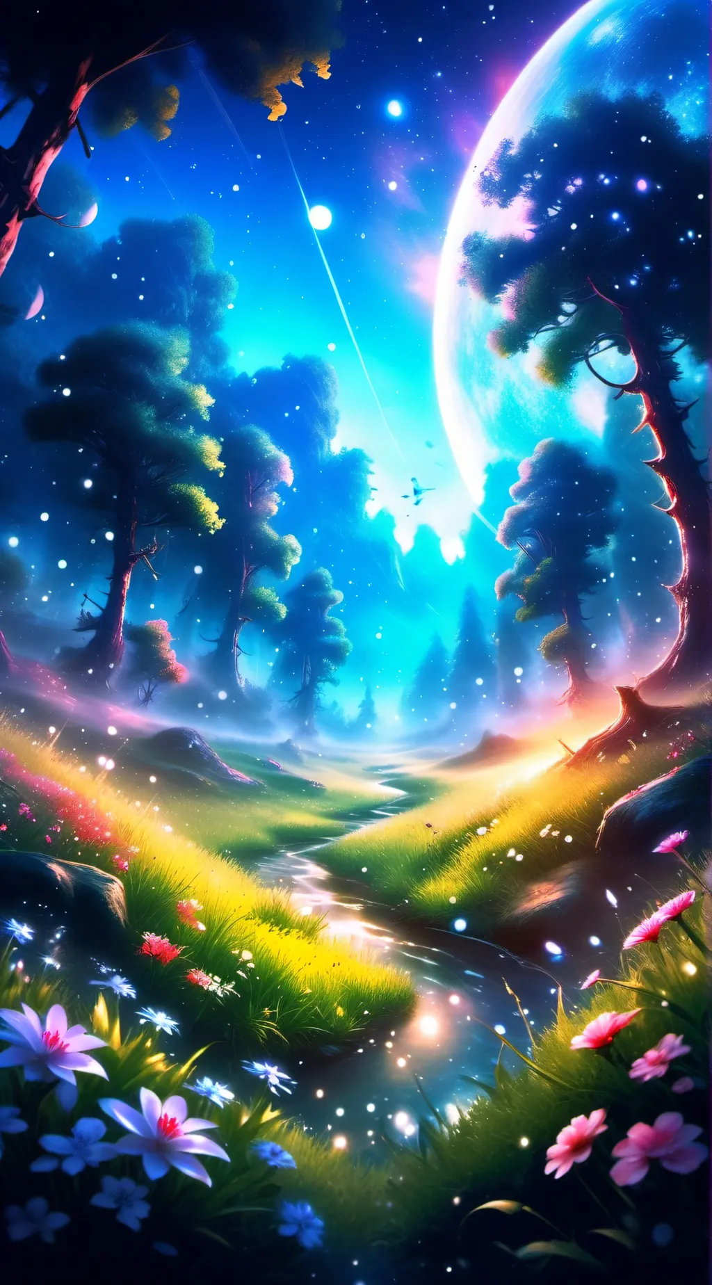 ai character: Grass background