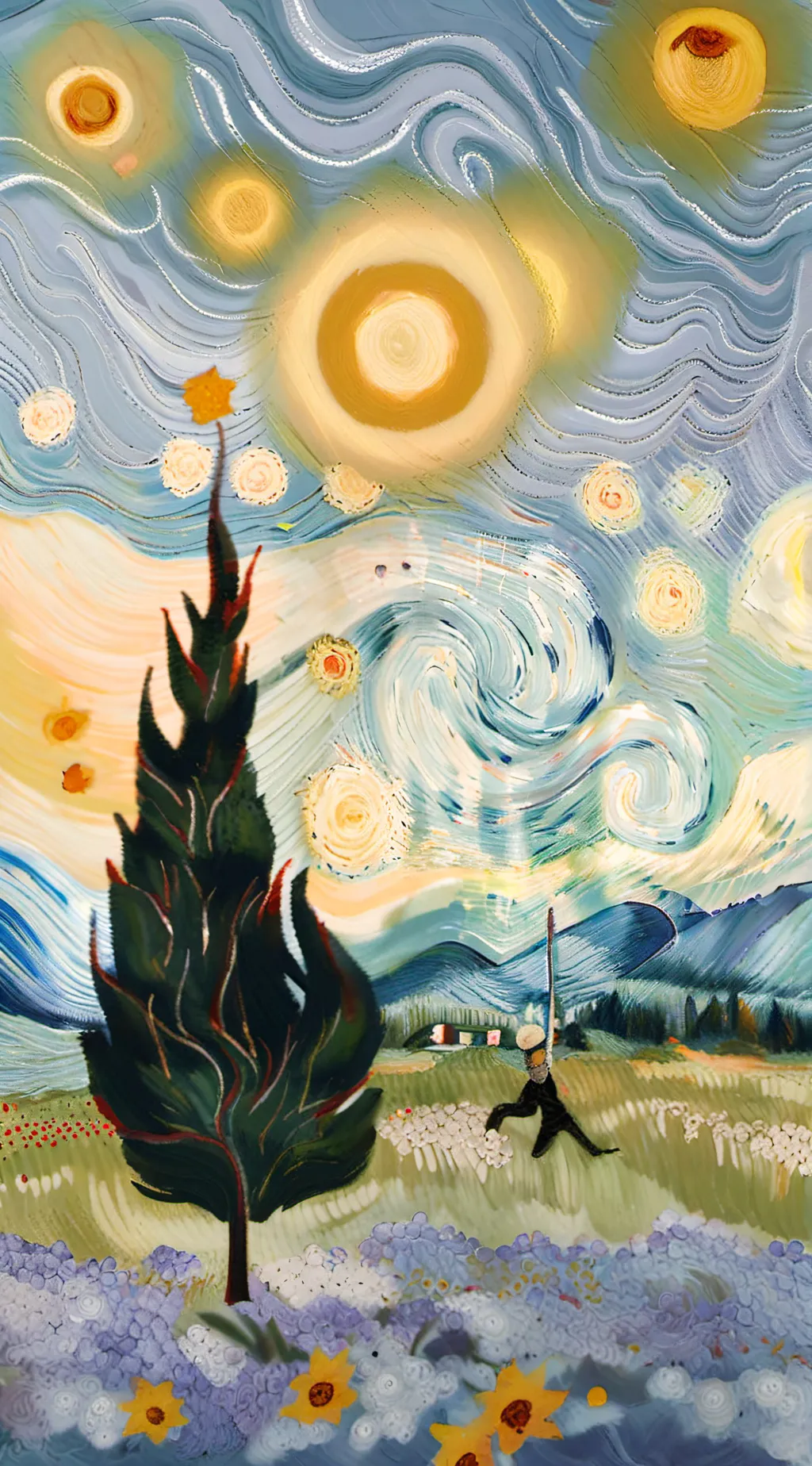 ai character: anxiety background