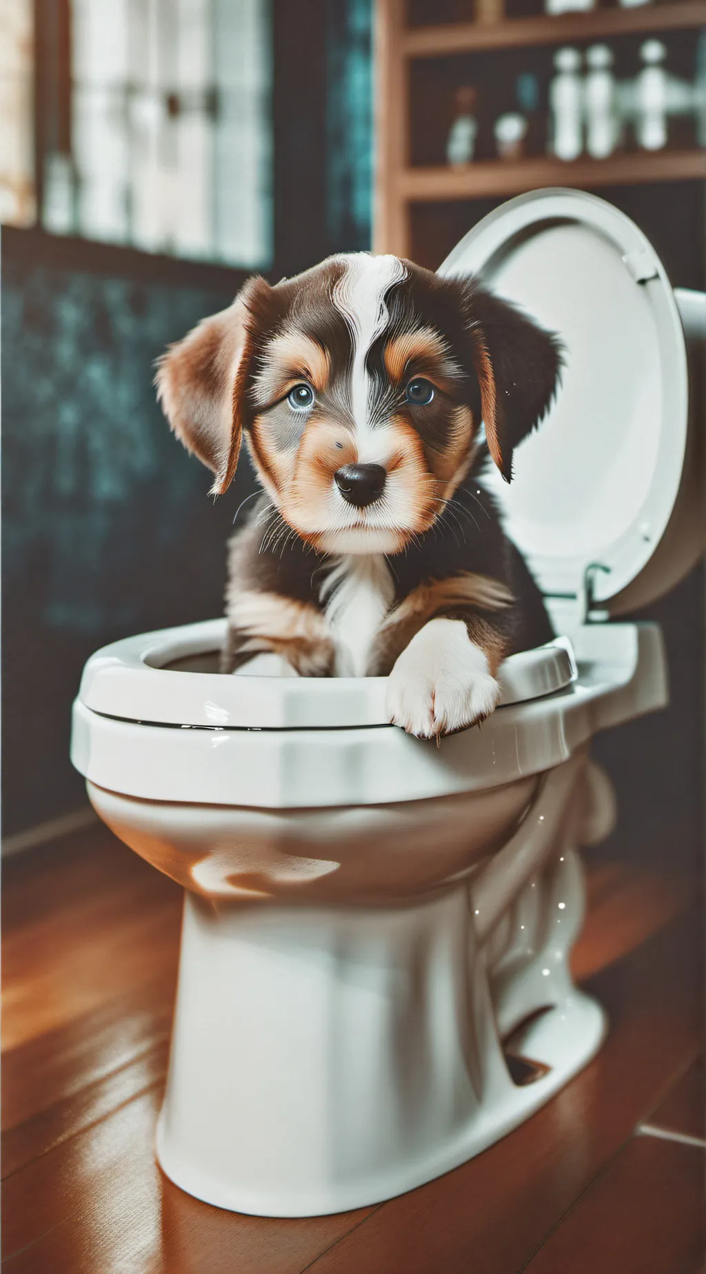ai character: skibidi toilet dog background