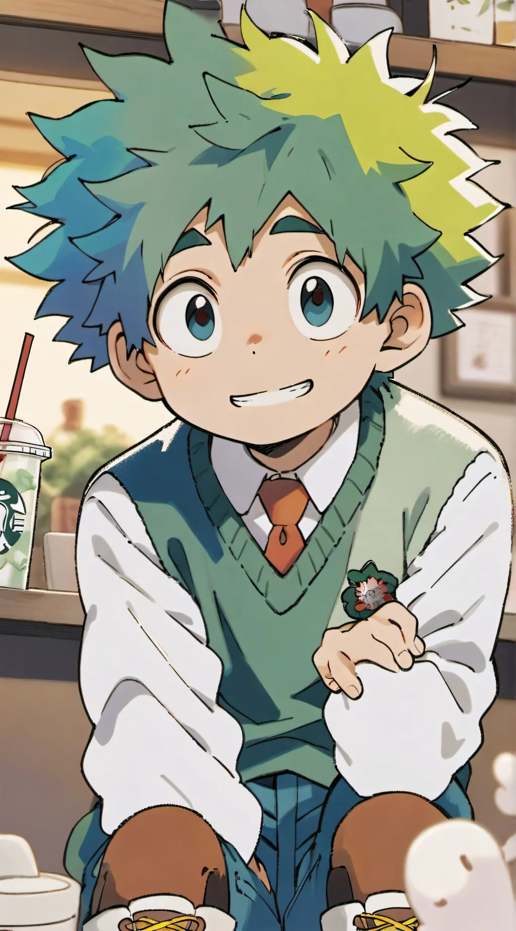 ai character: deku  background