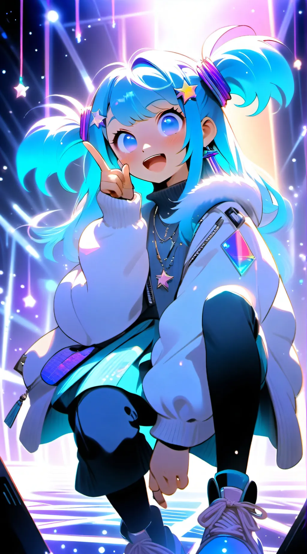 ai character: MIKU MIKU BEAM!  background