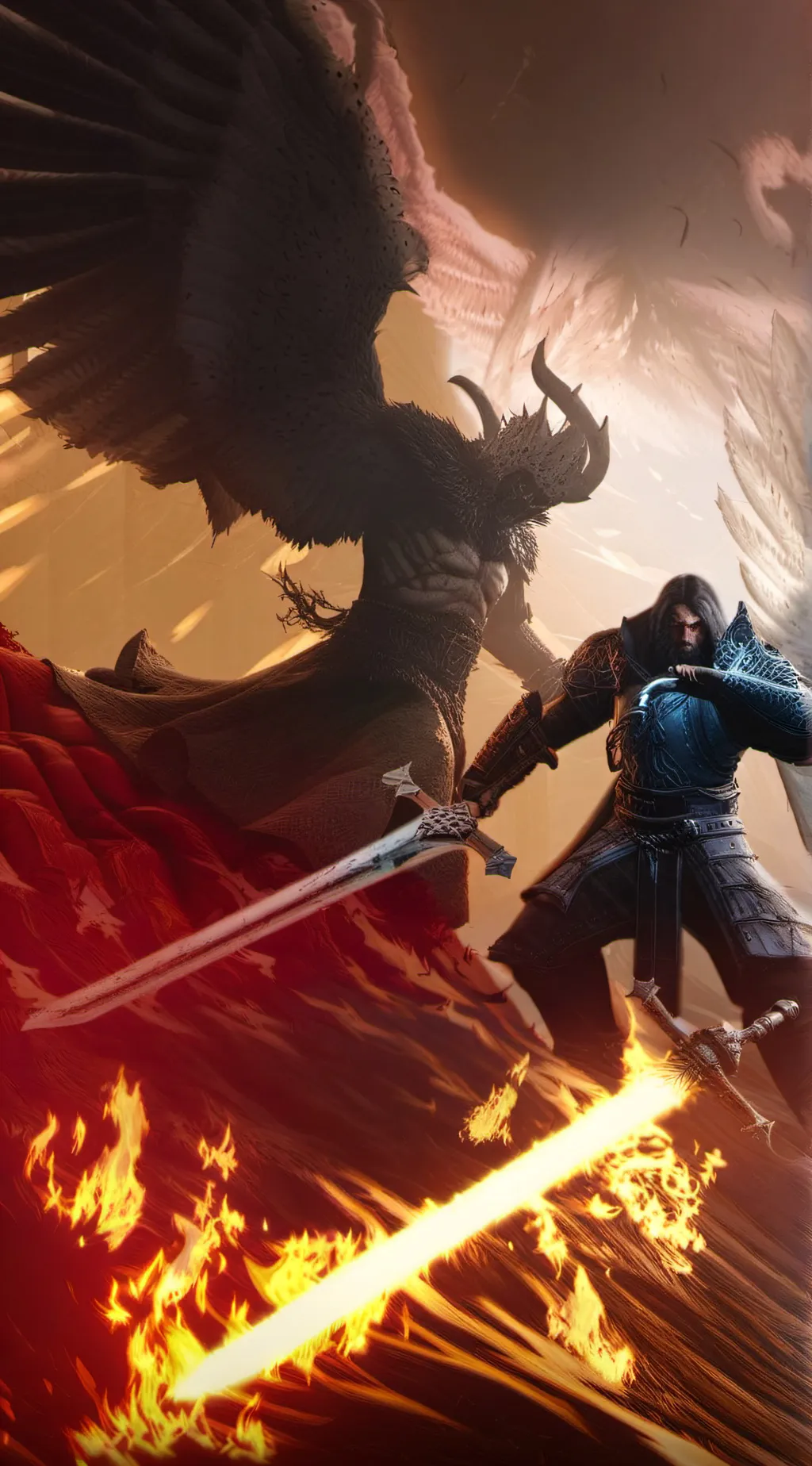 ai character: fallen ash angel  background