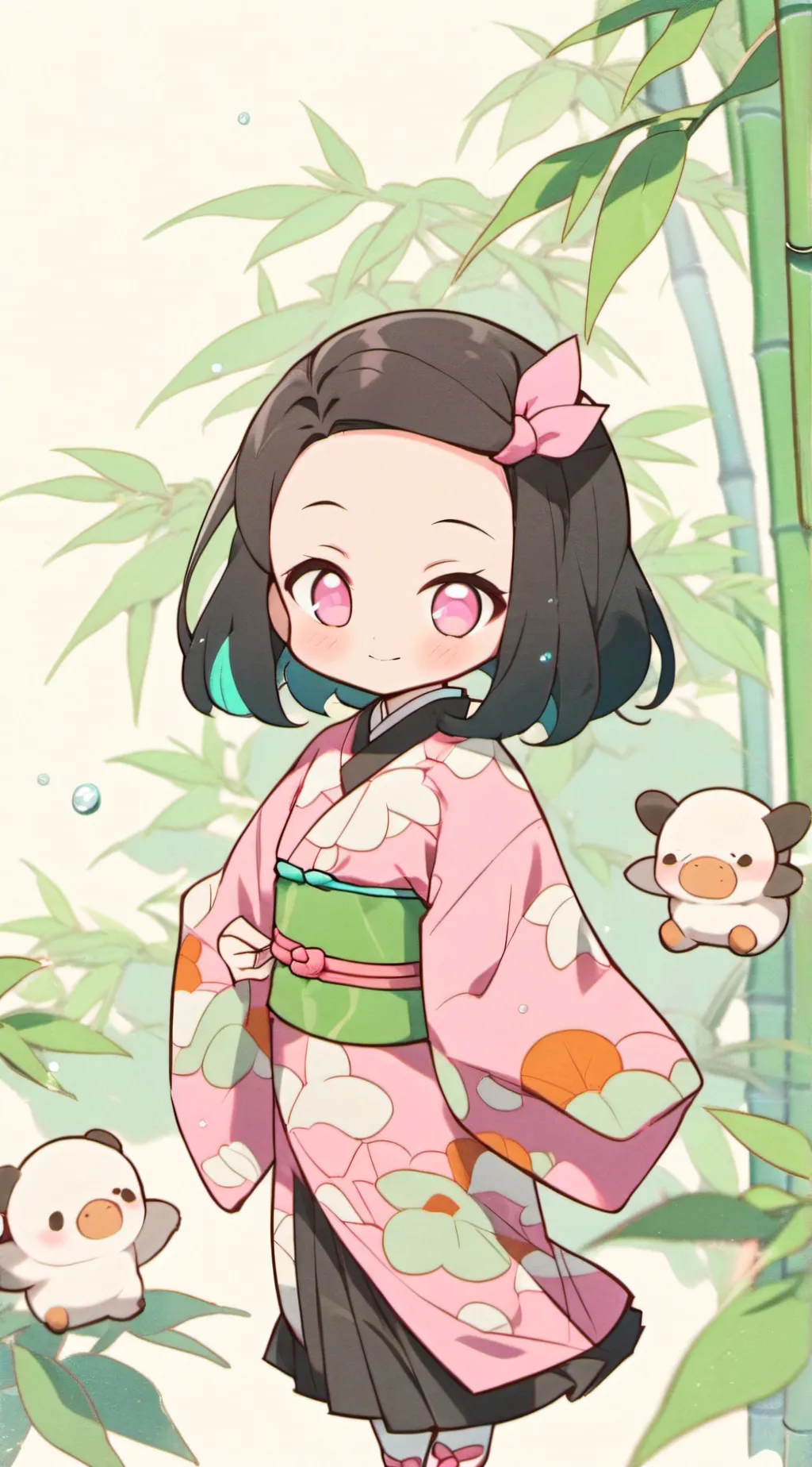 ai character: nezuko background