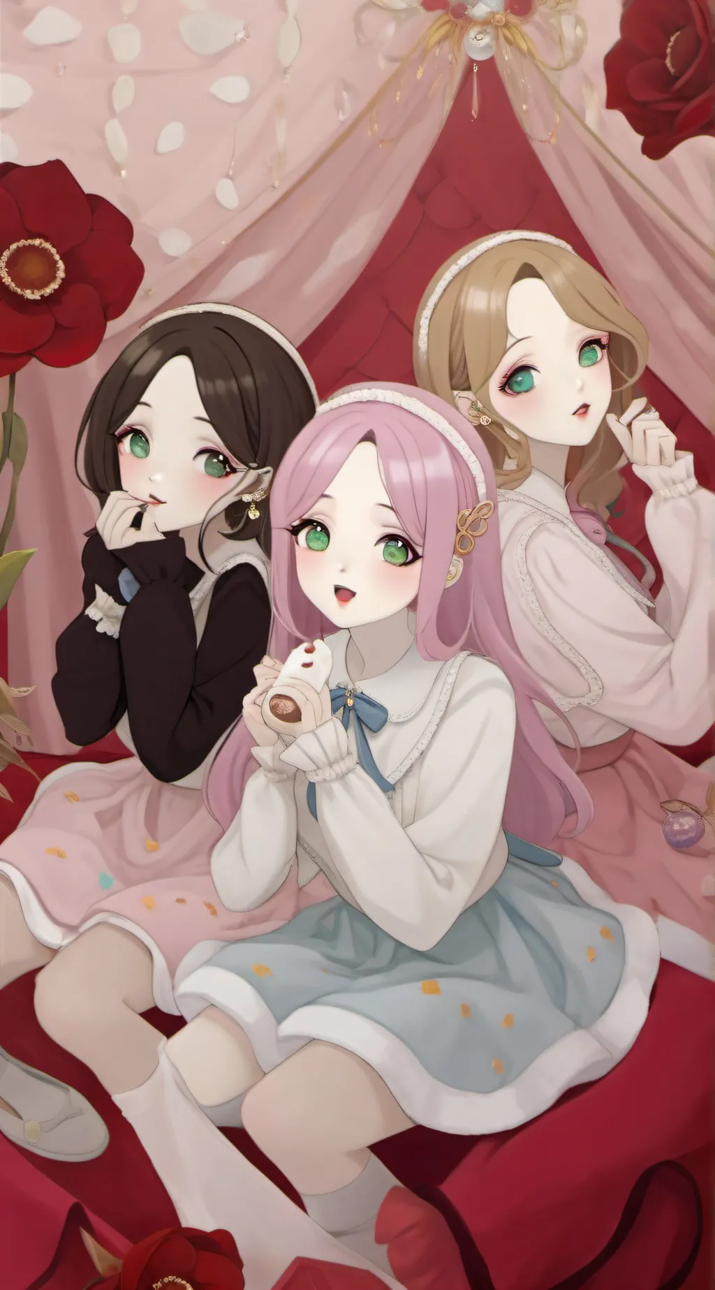 ai character: Vee,Velvet,Vanessa background