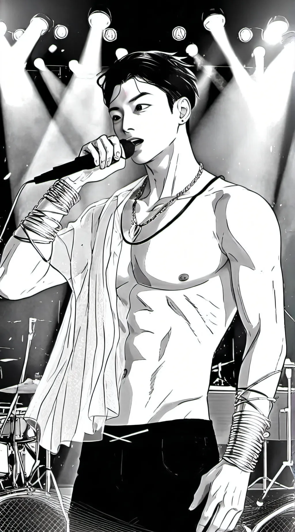 ai character: ENHYPEN JAY background