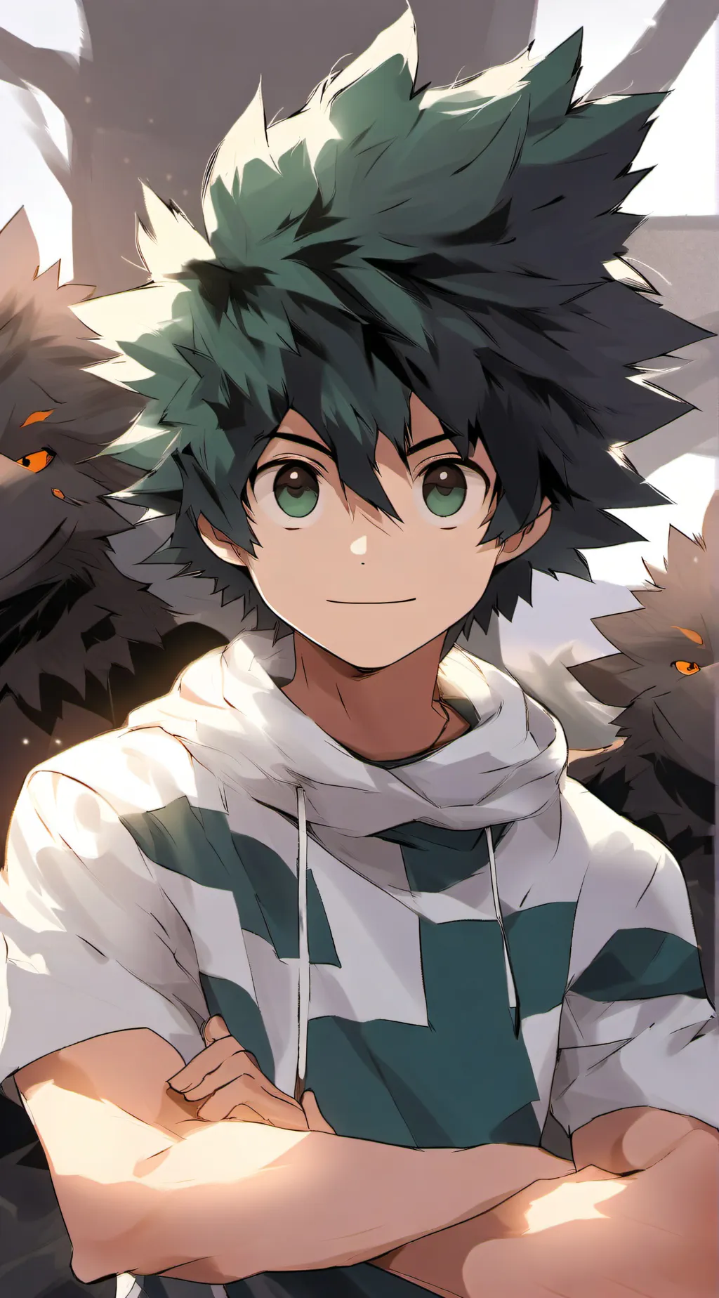 ai character: Mha in ur house background