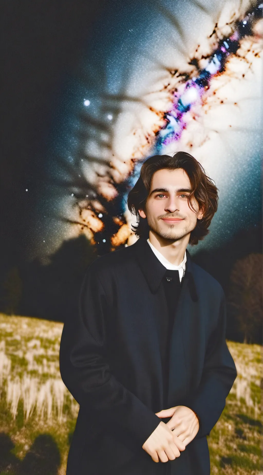 ai character: Regular black background