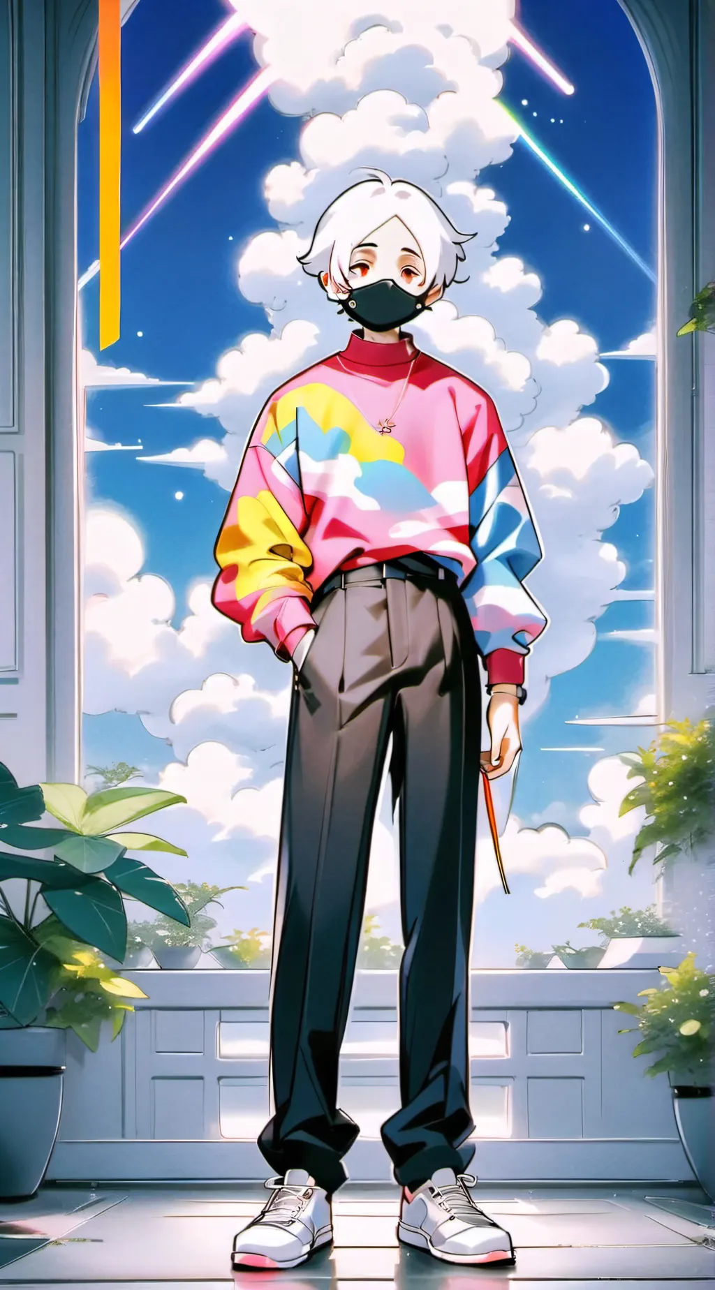 ai character: Mr small  background