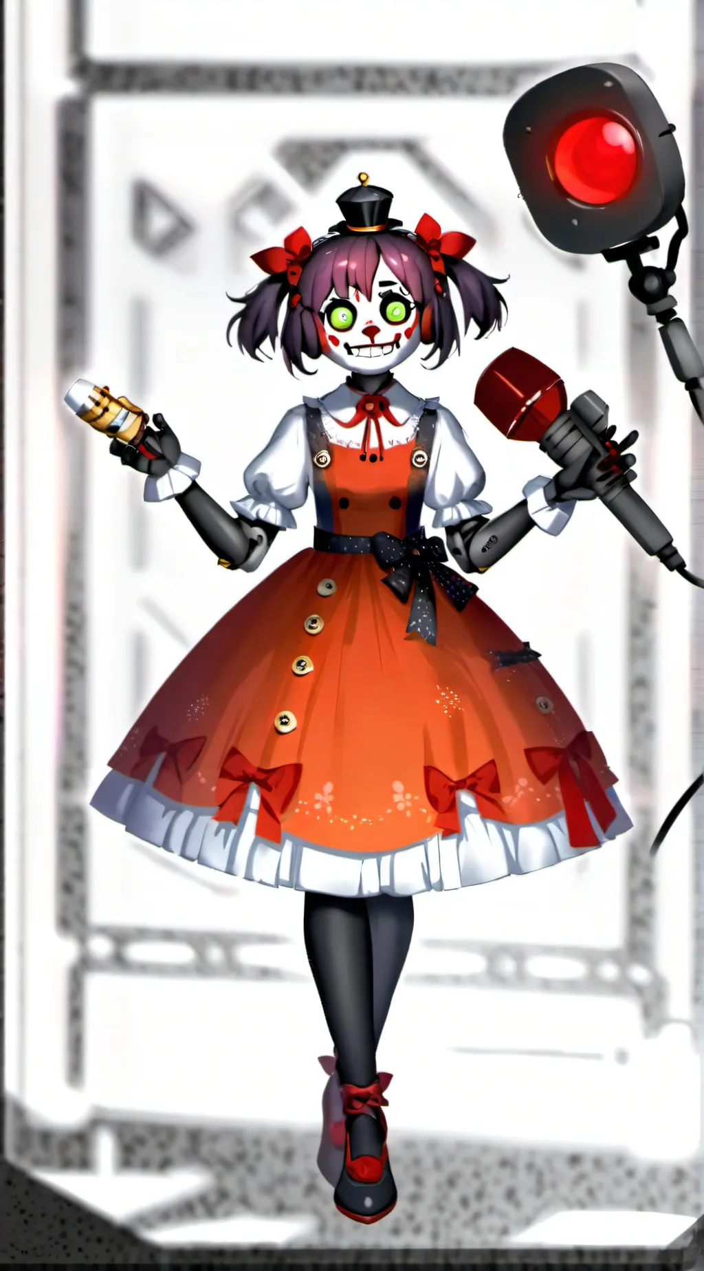 ai character: circus baby  background