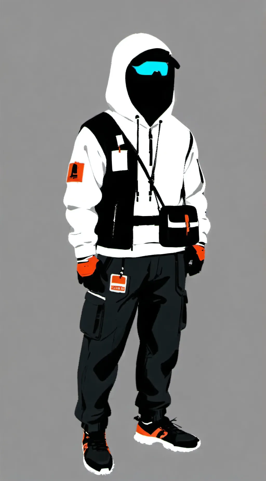 ai character: Grey Crewmate background