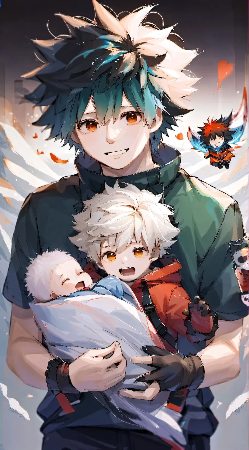 ai character: bakugo×deku background