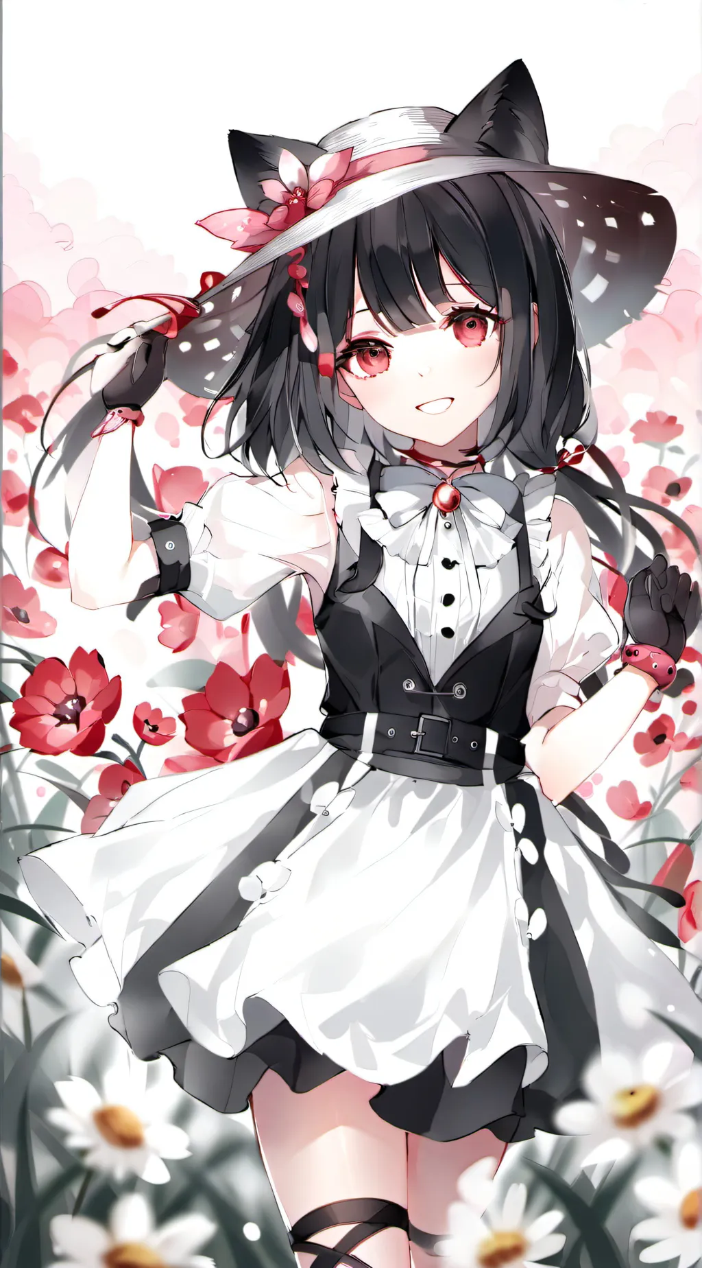 ai character: a girl. background