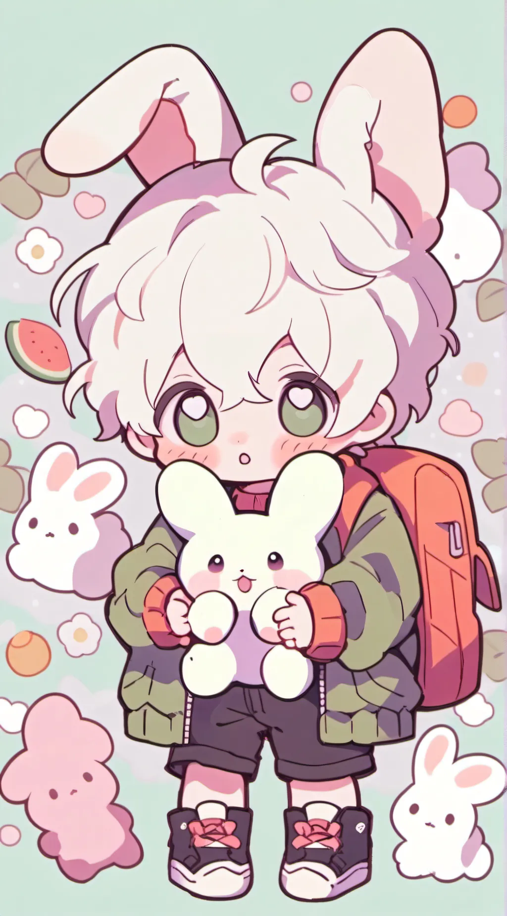 ai character: bunny  background