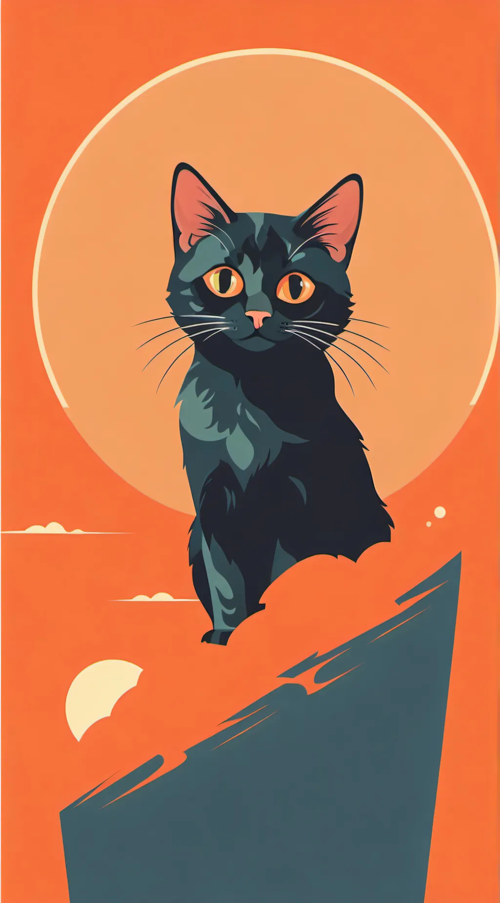 ai character: Moonlight kitty background