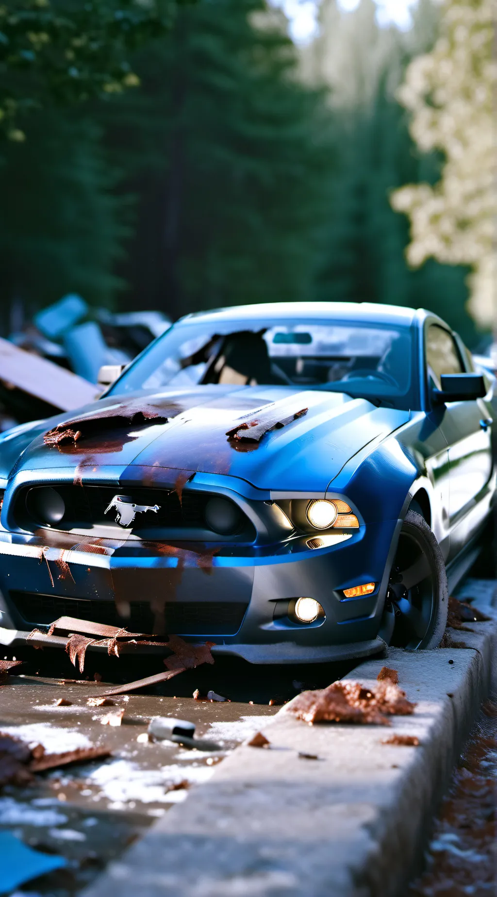 ai character: 2011 Ford Mustang background