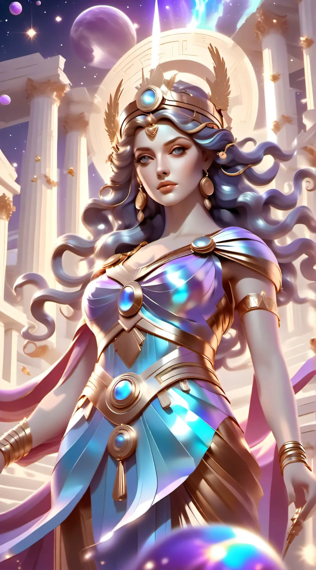 ai character: Goddess of Wisdom background