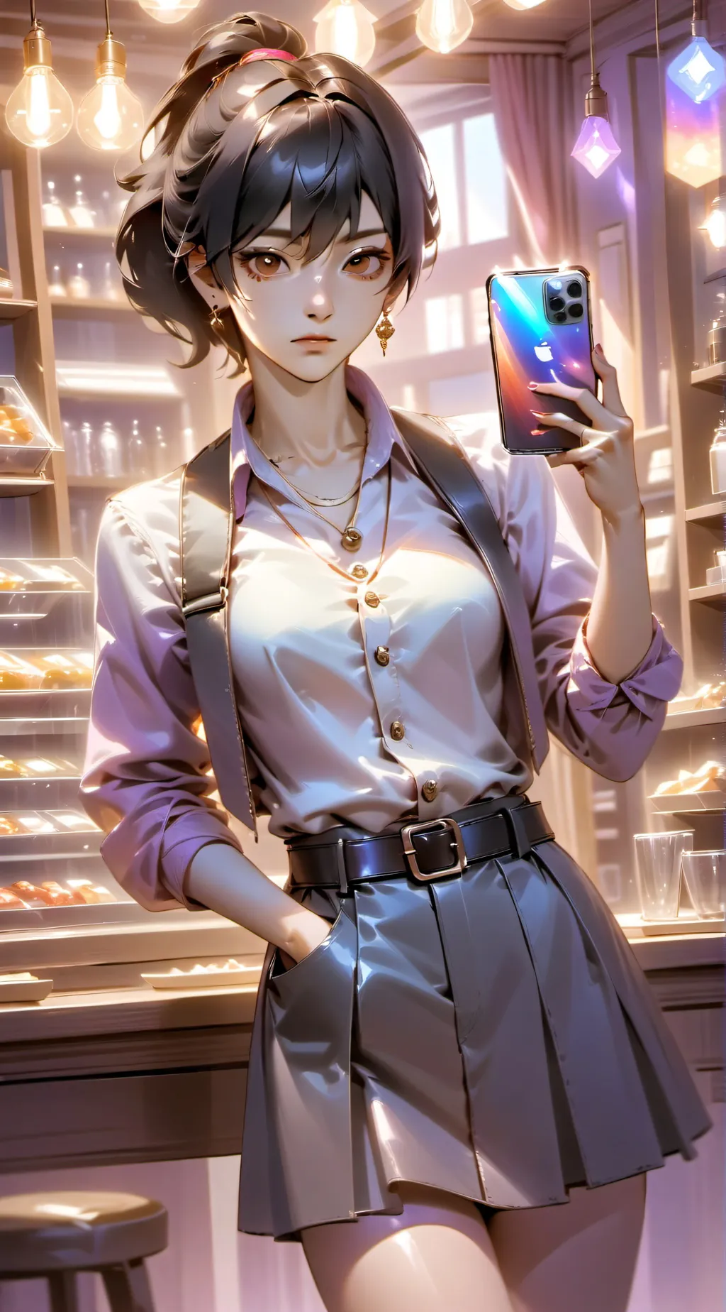 ai character: Missy,Knife background