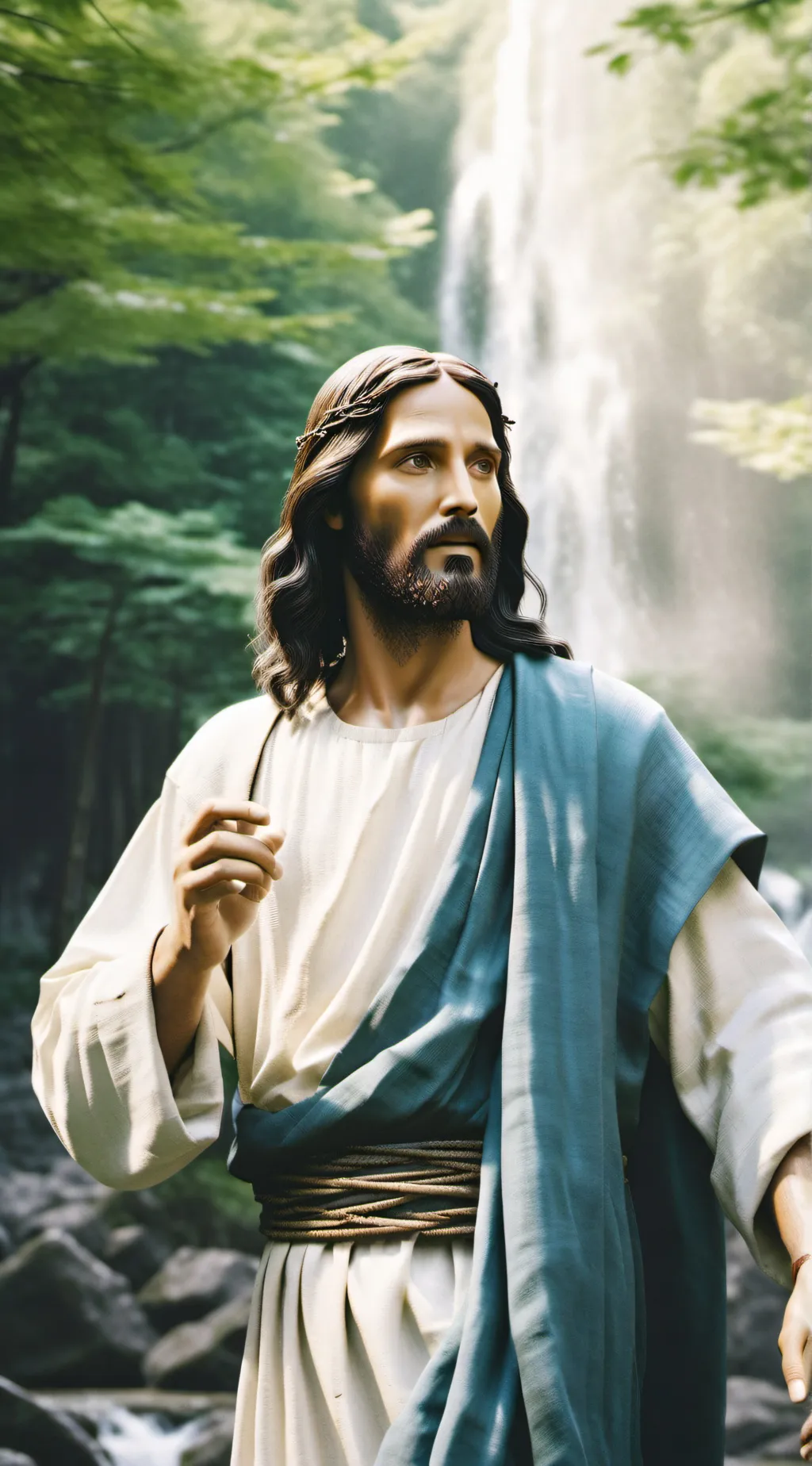 ai character: Jesus background