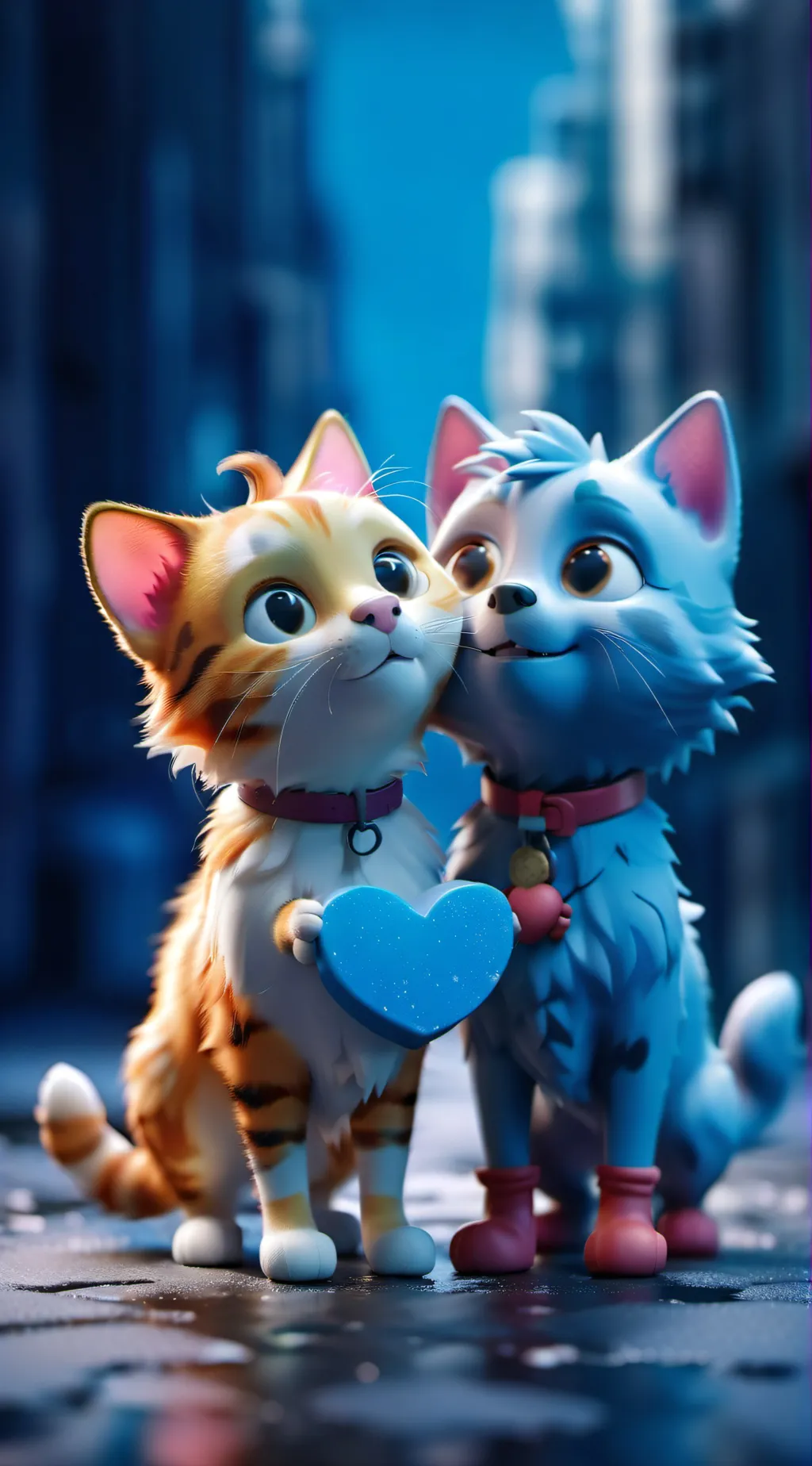 ai character: Catpressed background