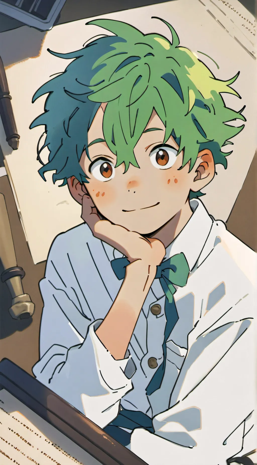 ai character: deku background