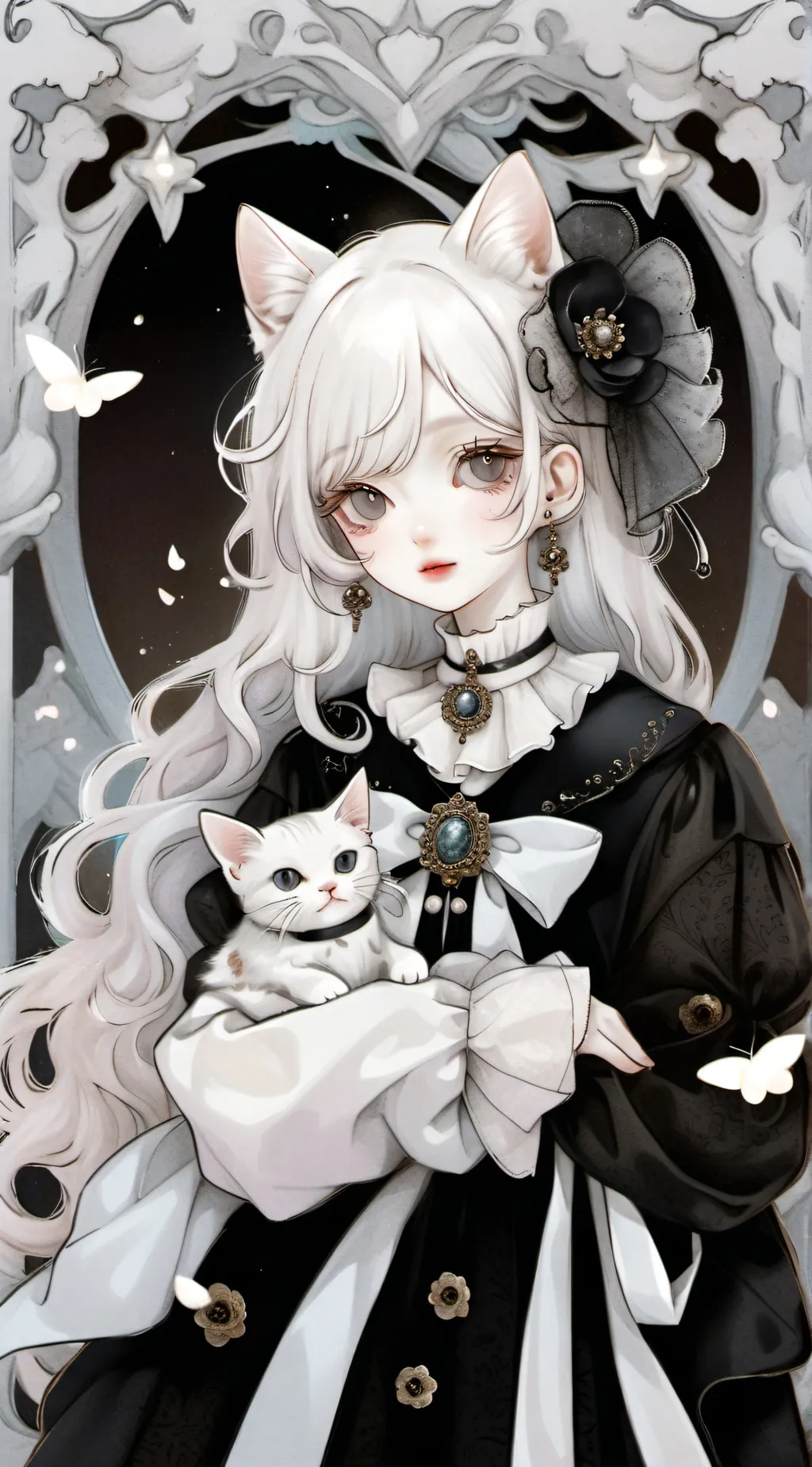 ai character: Angel kitty background