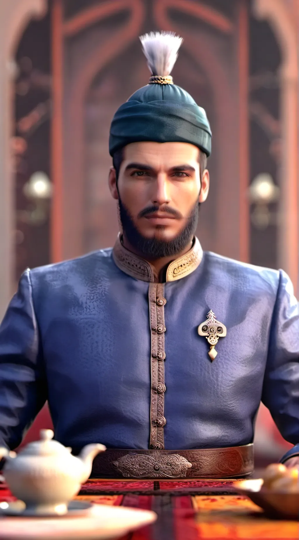 ai character: Mercan Ağa  background