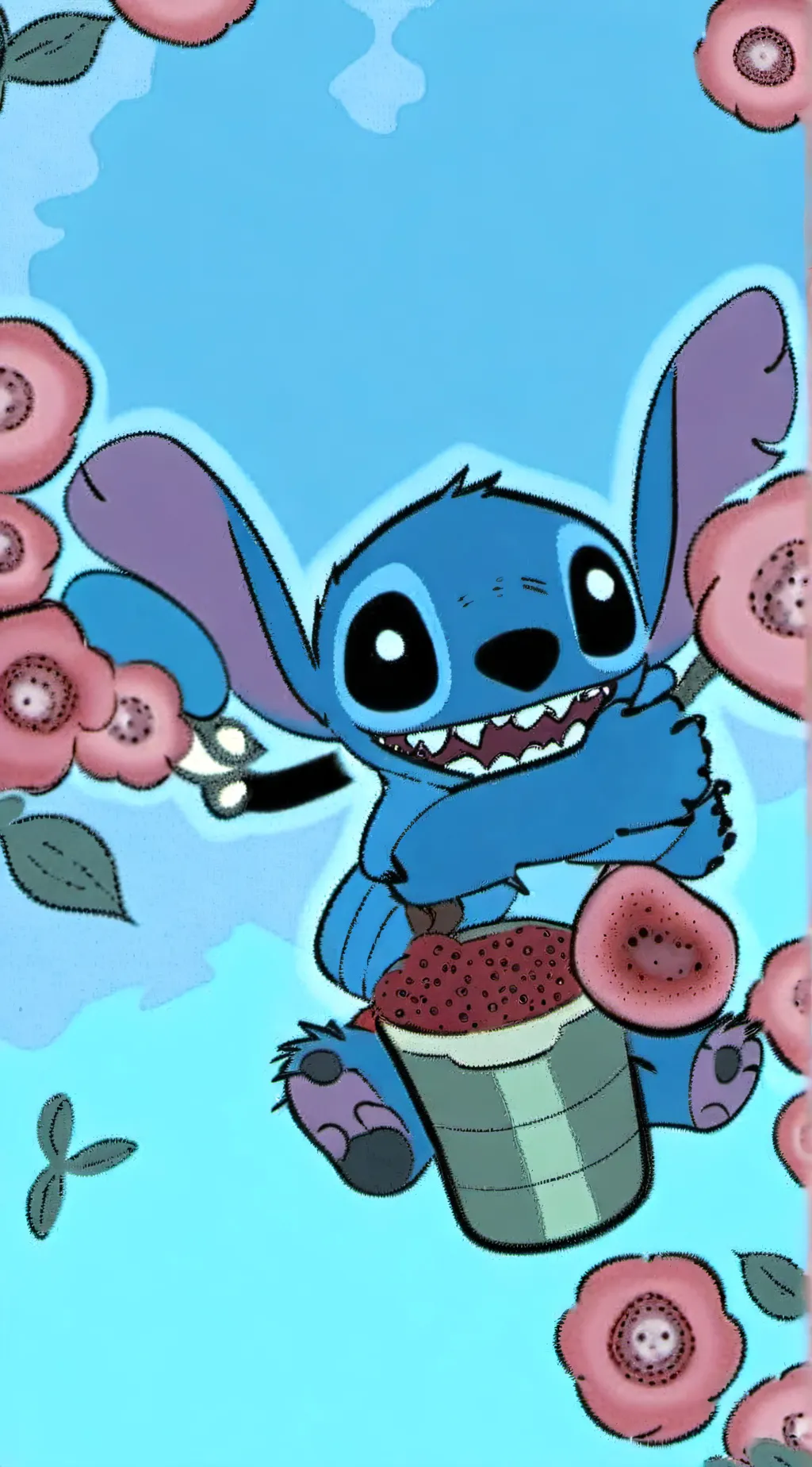 ai character: Stitch background