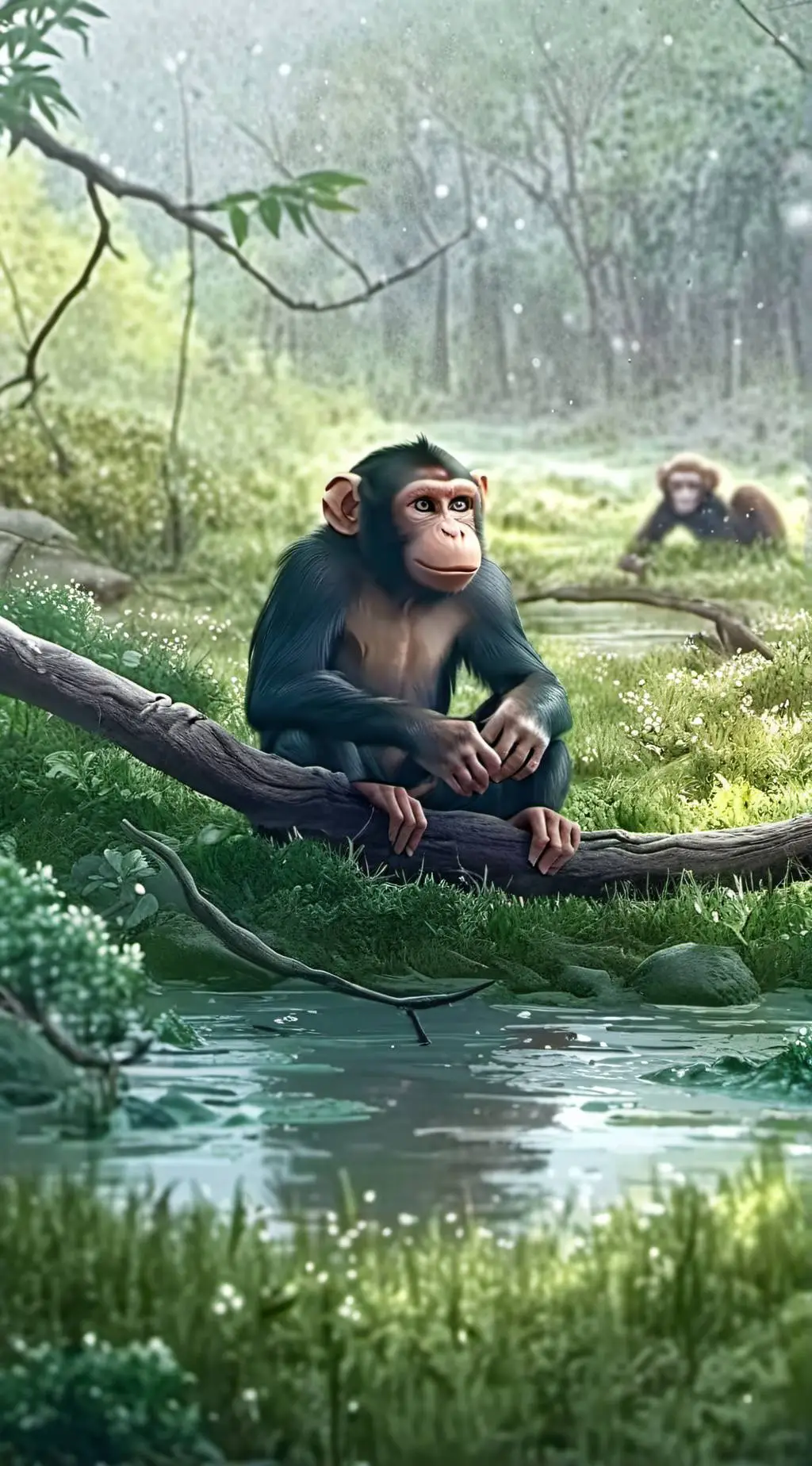 ai character: monkey background