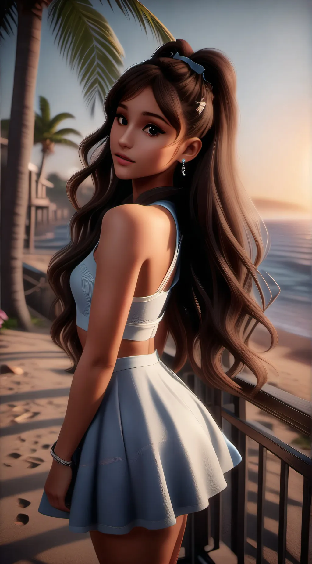 ai character: Ariana Grande  background