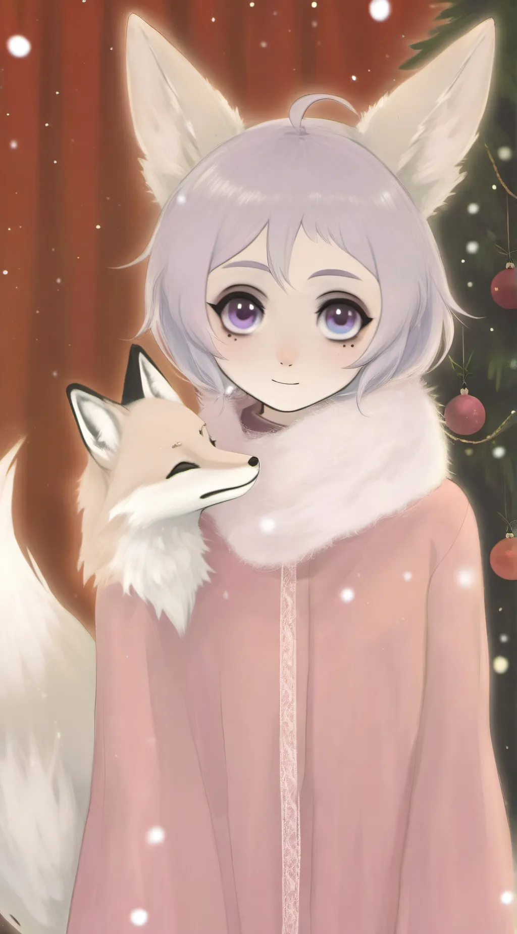 ai character: hh Christmas  background