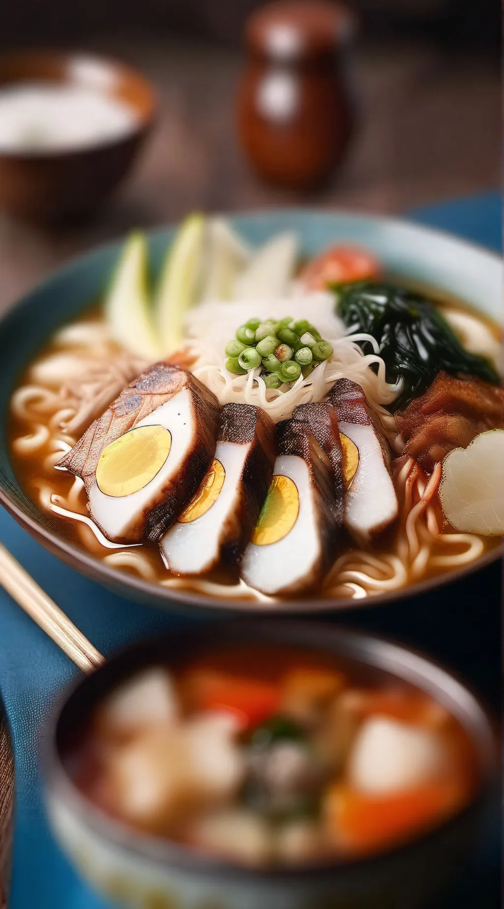 ai character: ramen background