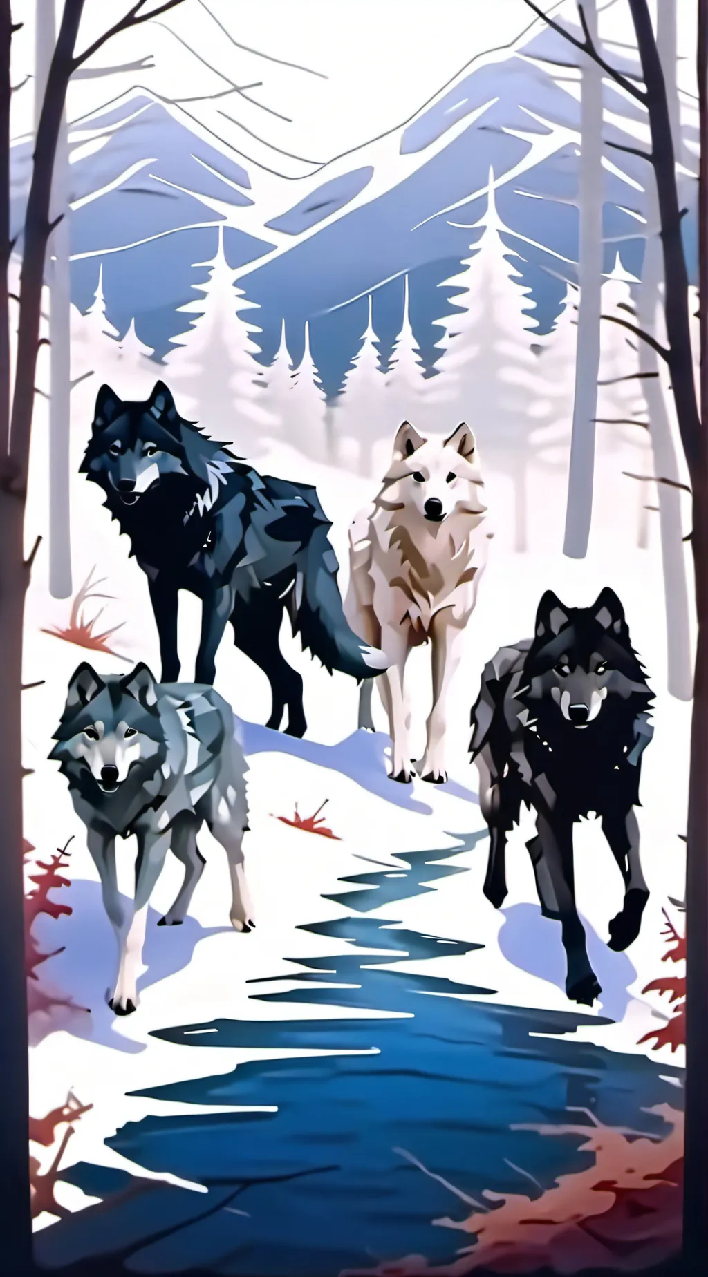 ai character: - Wild Wolf Pack - background