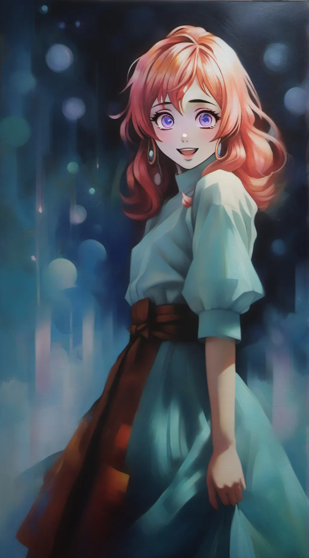 ai character: MITSURI KANROJI background