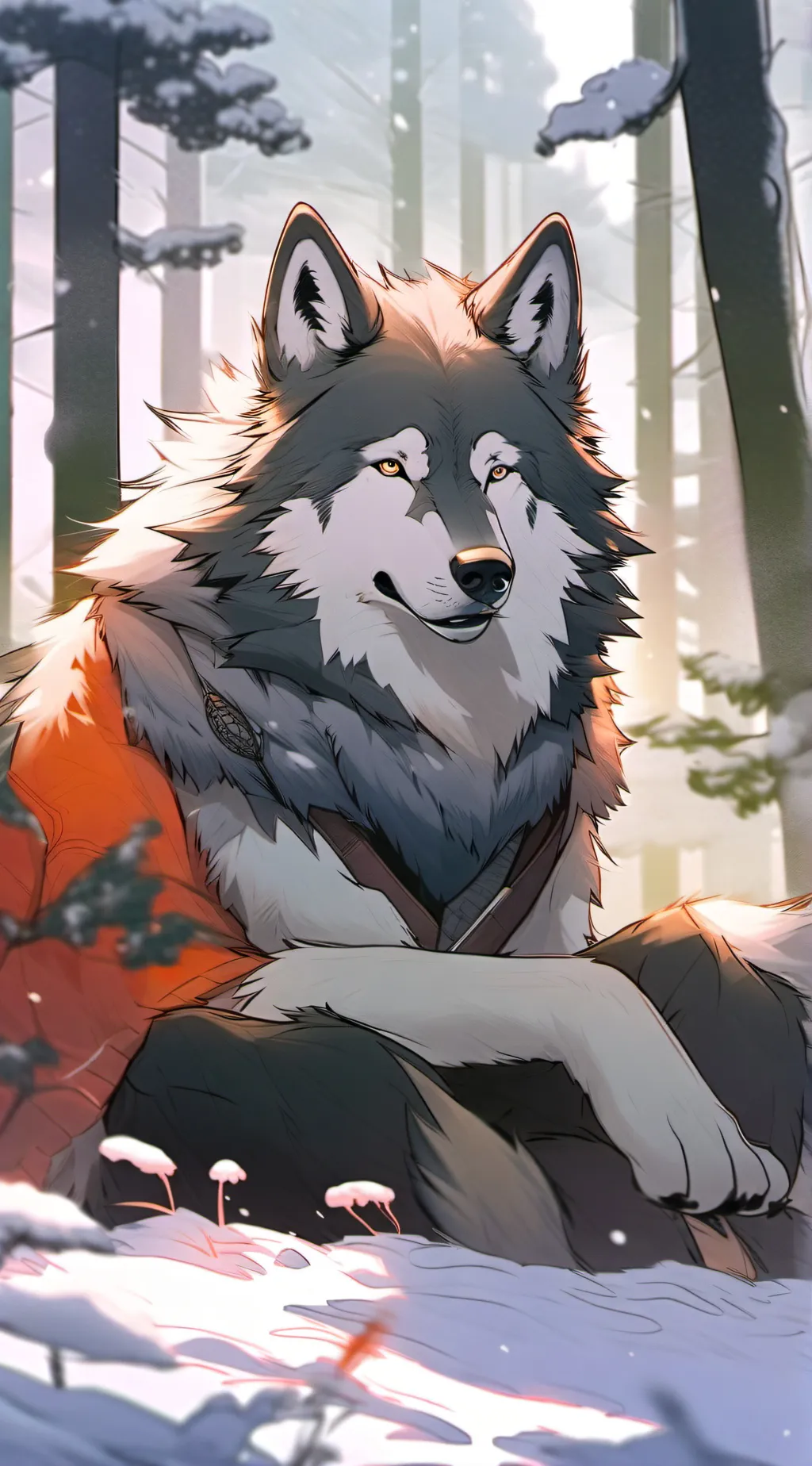 ai character: wolfpaq  background