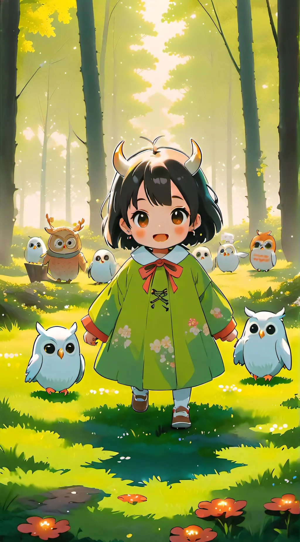 ai character: Baby Octavia  background