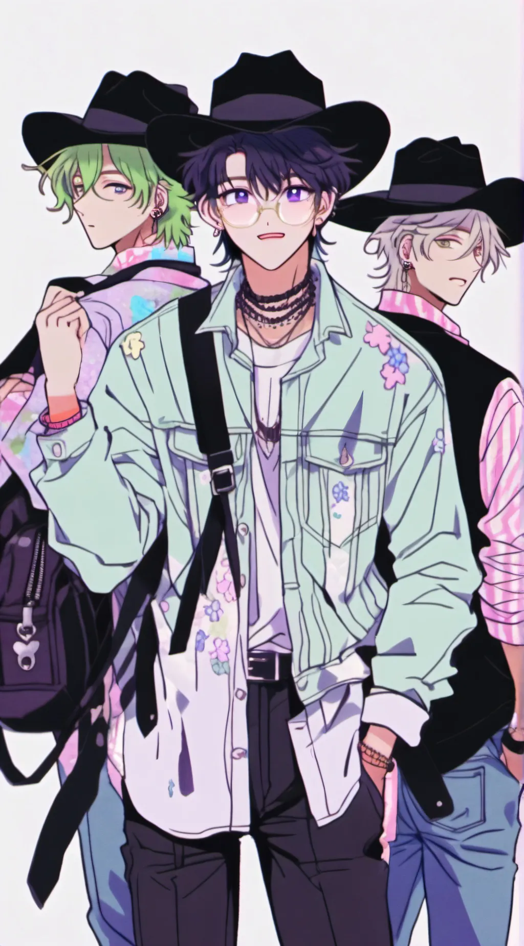 ai character: 🐄🐴🐔🐤 background