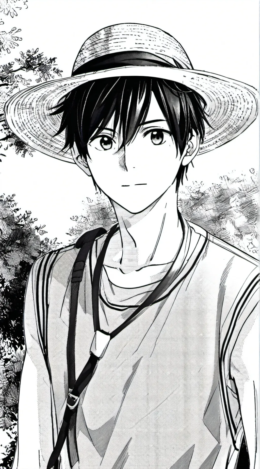 ai character: Monkey D luffy background