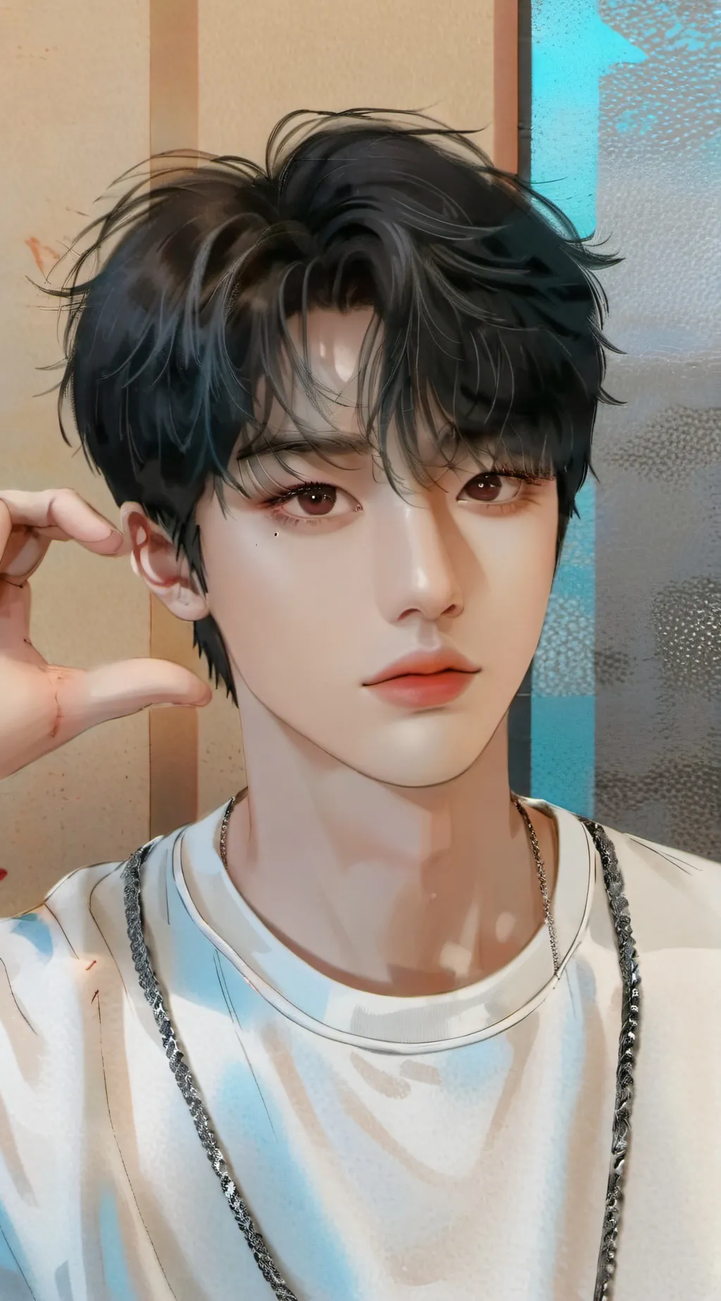 ai character: Lee know (skz) background