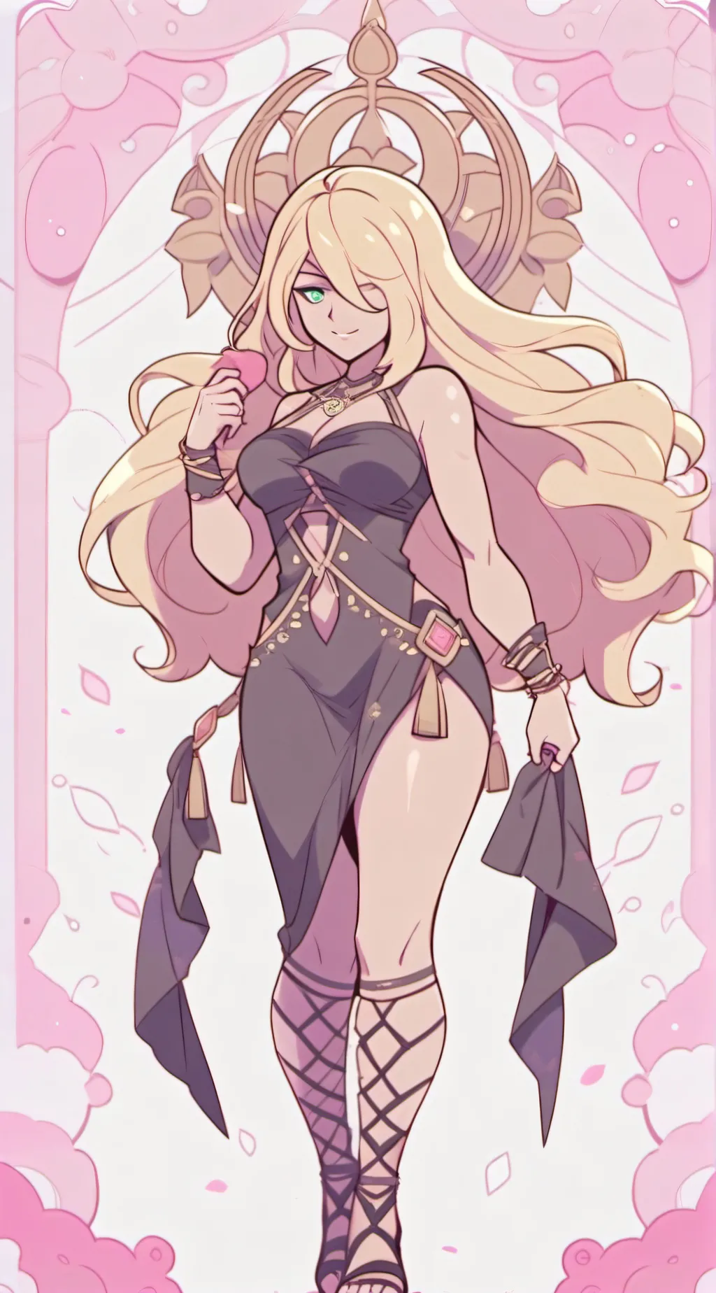 ai character: queen marika  background